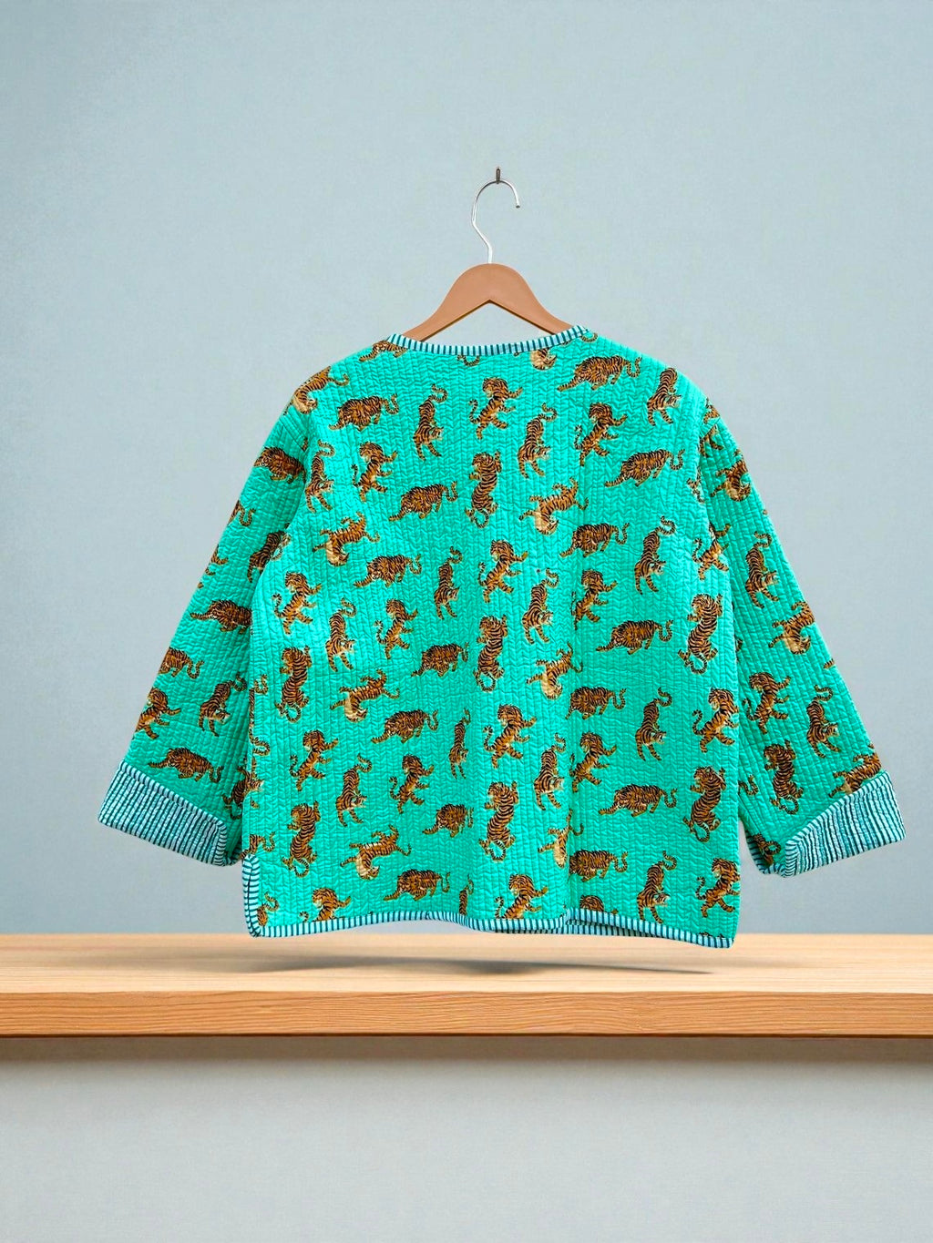 Indian Block Print Cotton Quilted Jacket for Women – Handmade Indian Craft