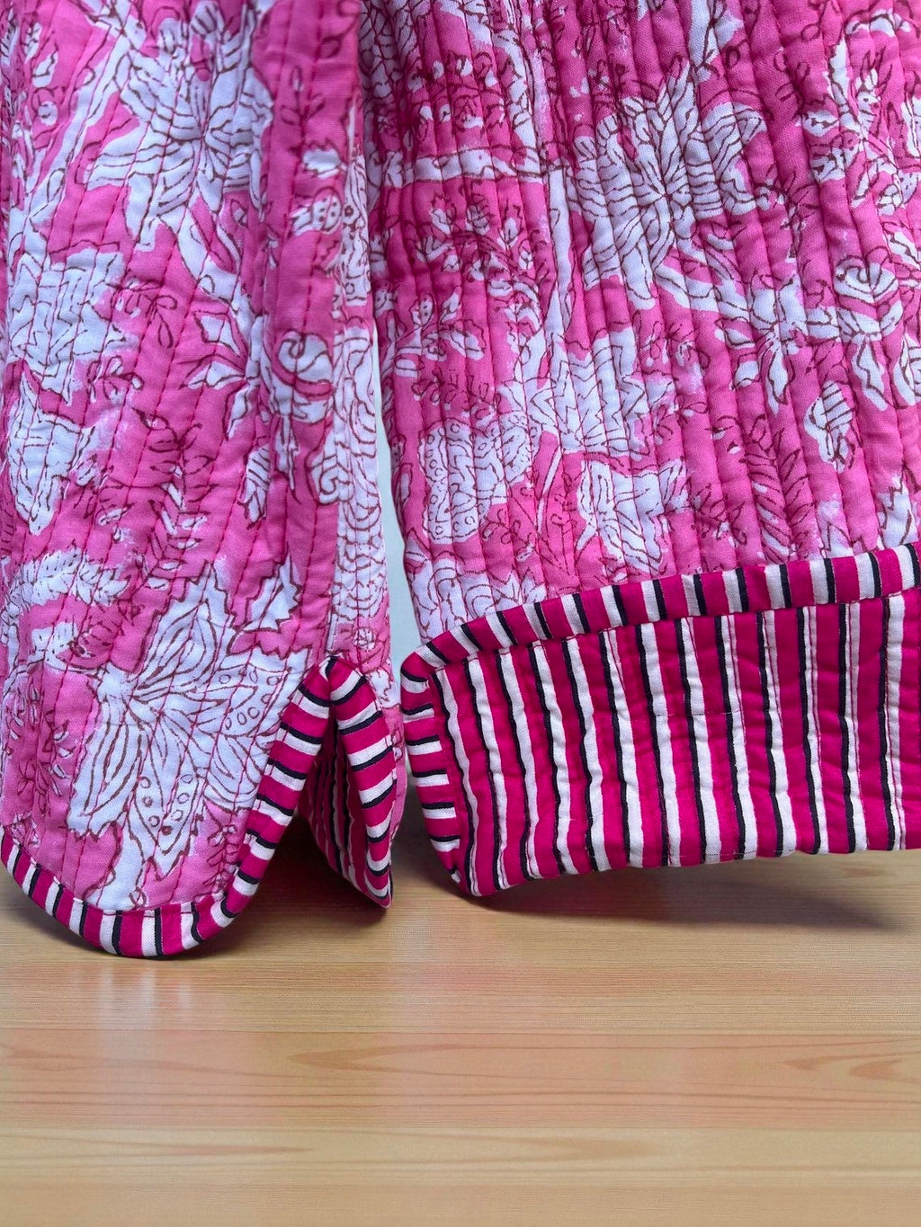 Handmade Cotton Quilted Jacket for Women – Block Print Reversible Design