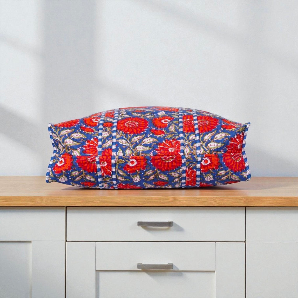 Handmade Cotton Quilted Bag – Boho Tote for Everyday Use