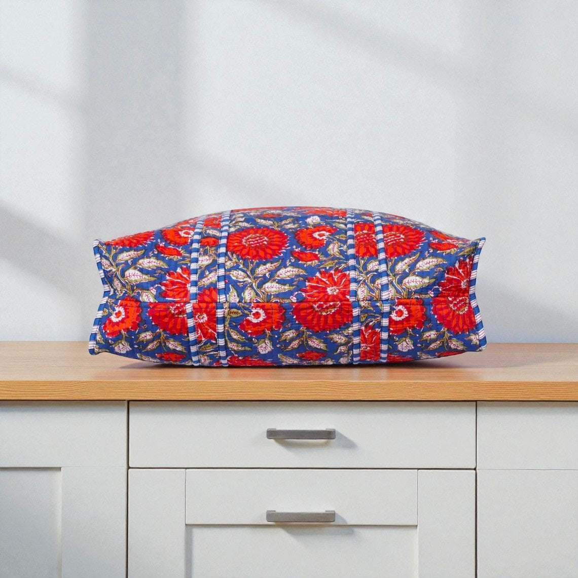 Handmade Cotton Quilted Bag – Boho Tote for Everyday Use