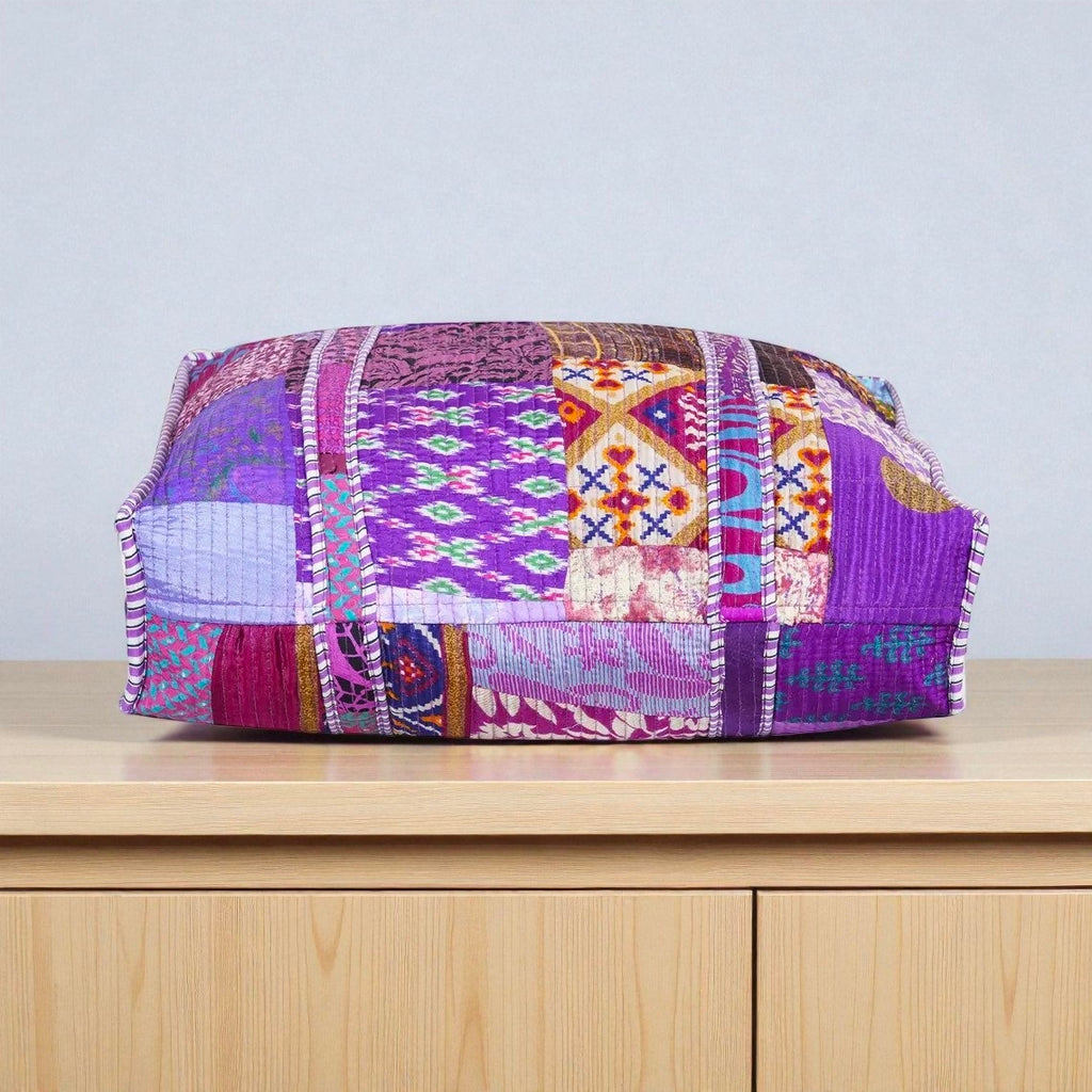 Indian Patchwork Handmade Cotton Quilted Bag – Boho Tote for Everyday Use