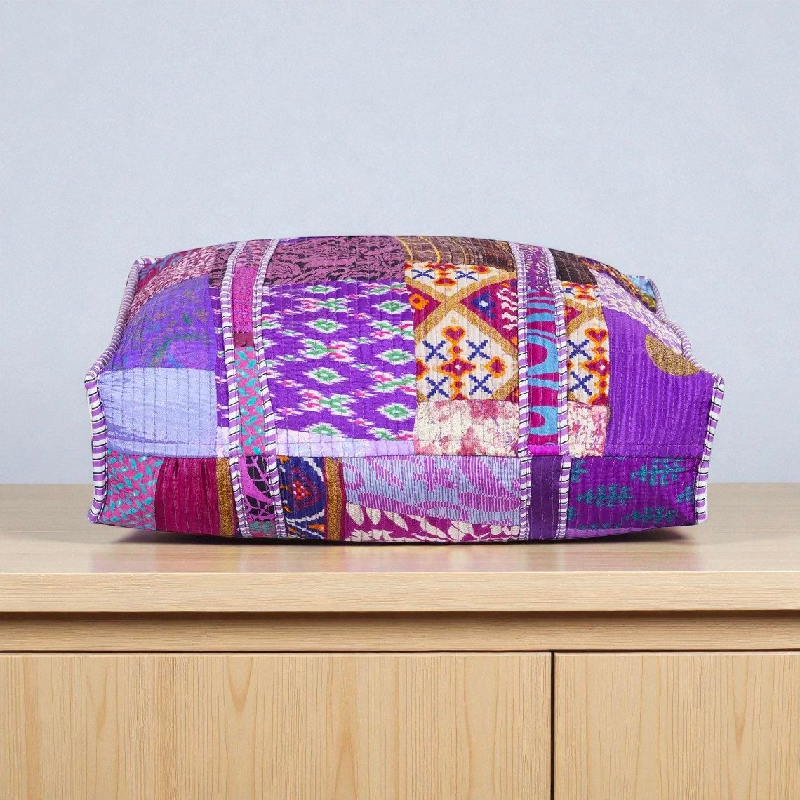 Indian Patchwork Handmade Cotton Quilted Bag – Boho Tote for Everyday Use