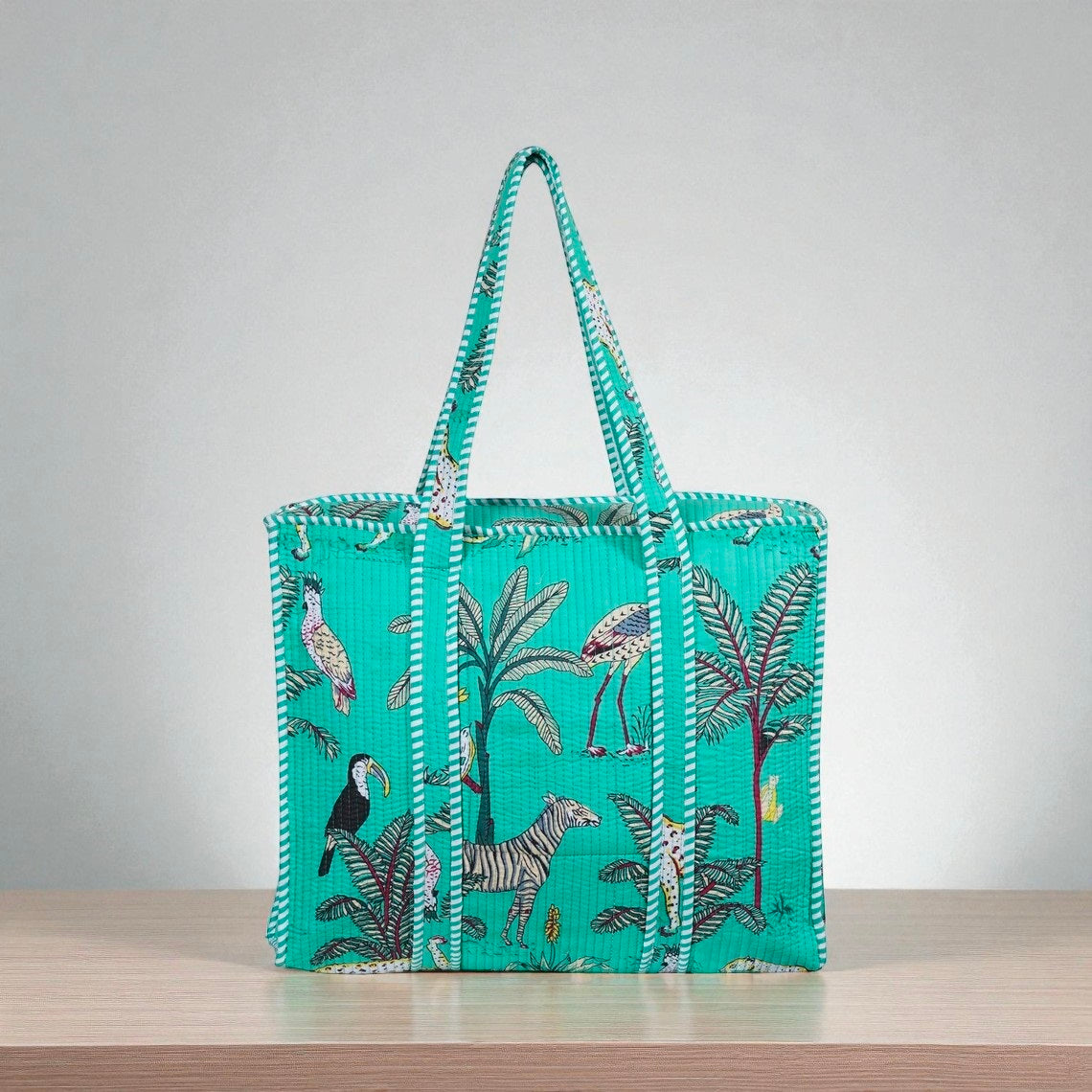 Boho Quilted Shoulder Bag – Eco-Friendly Fabric Handbag