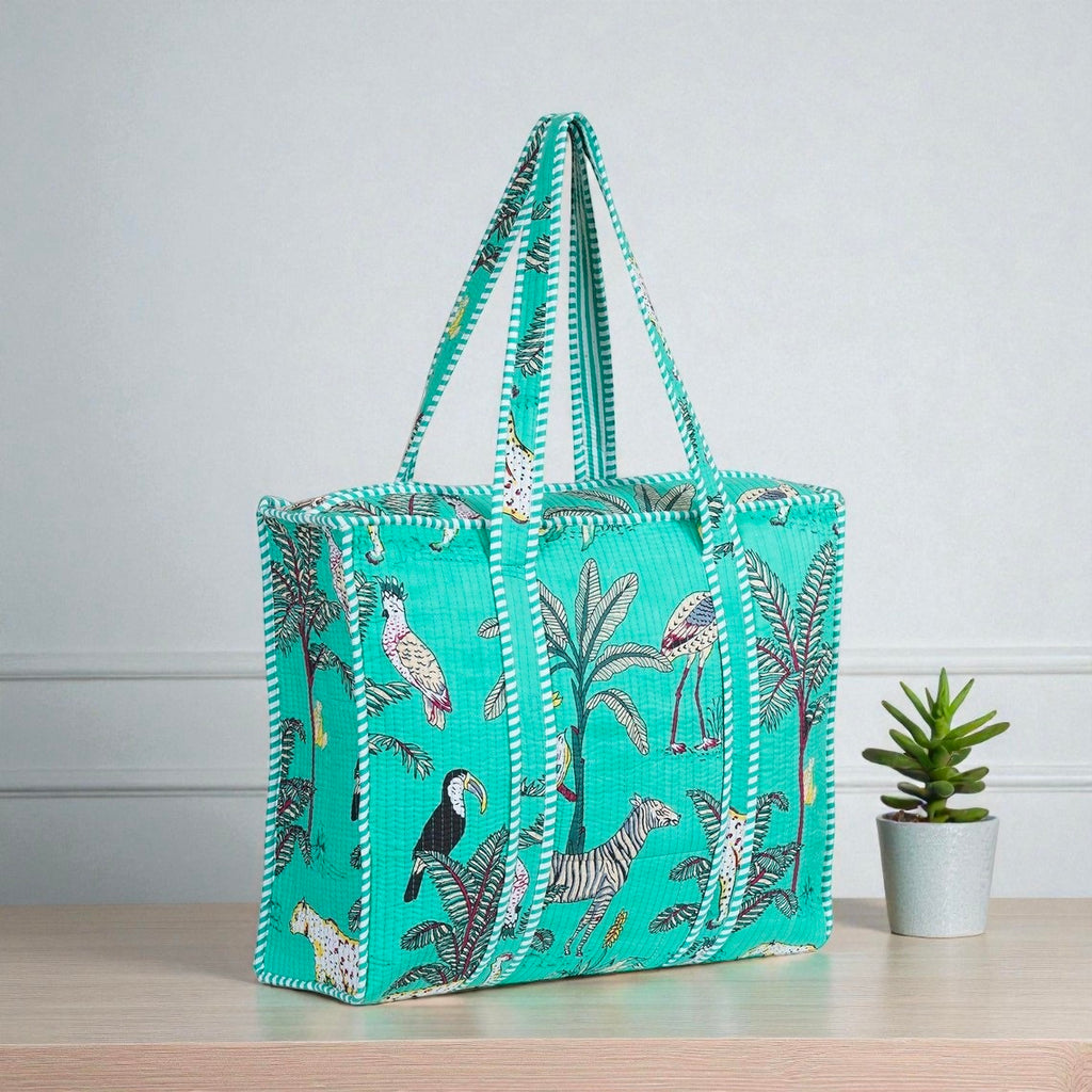 Boho Quilted Shoulder Bag – Eco-Friendly Fabric Handbag