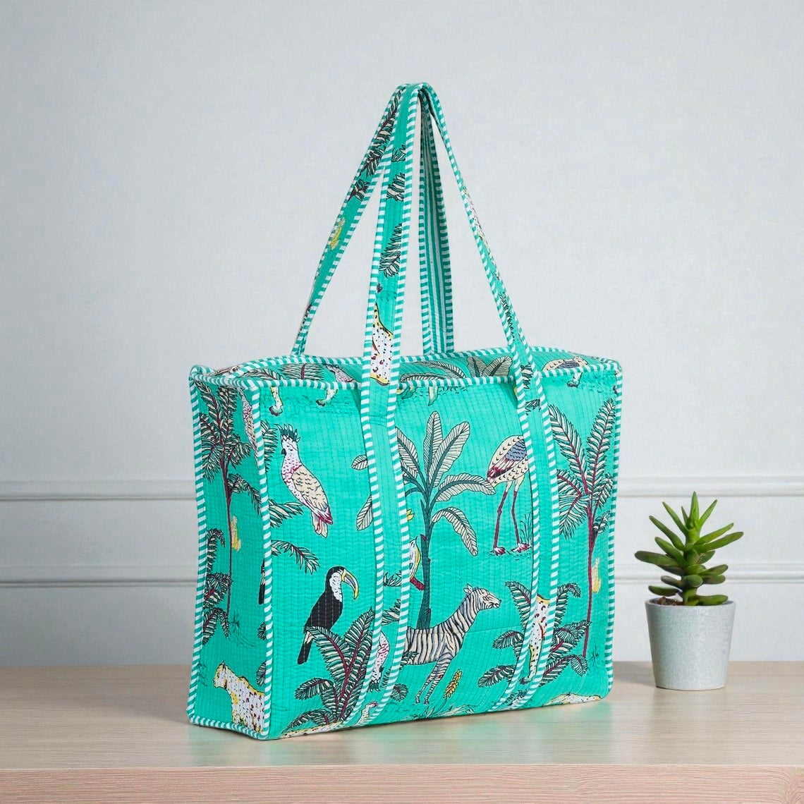 Boho Quilted Shoulder Bag – Eco-Friendly Fabric Handbag