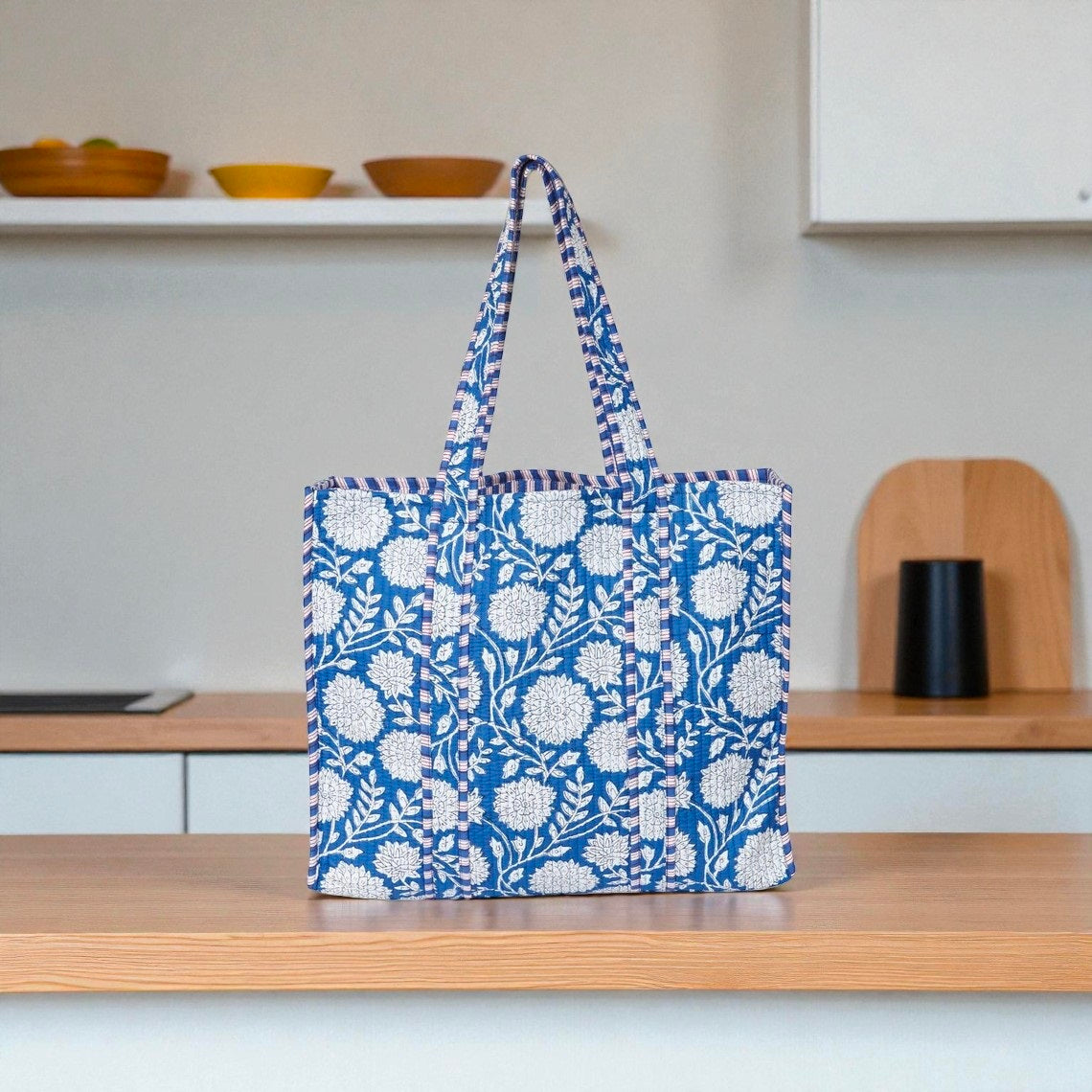 Quilted Sling Bag – Lightweight Cotton Purse for Women