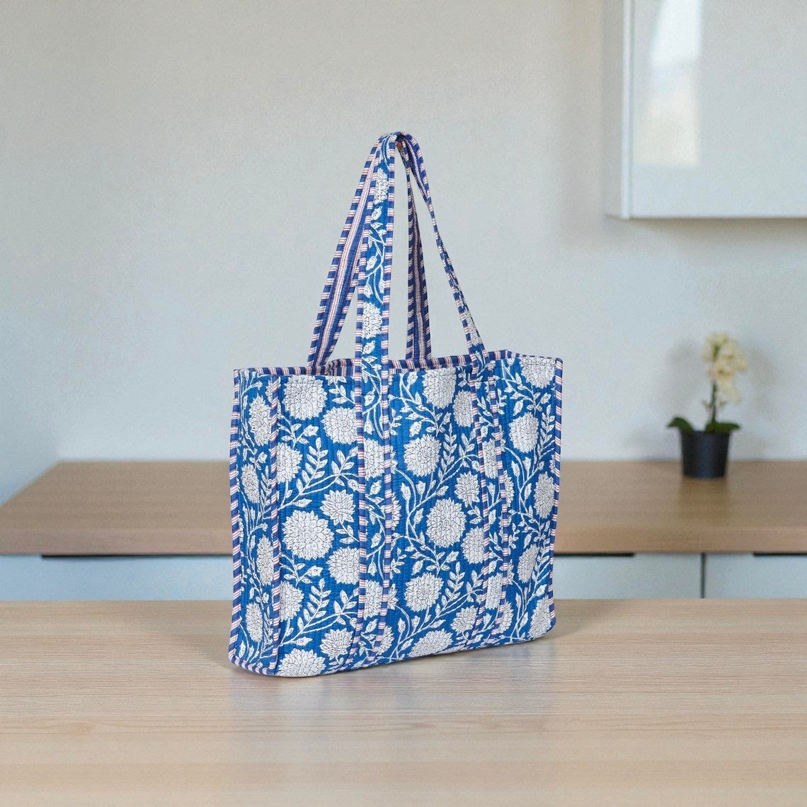 Quilted Sling Bag – Lightweight Cotton Purse for Women