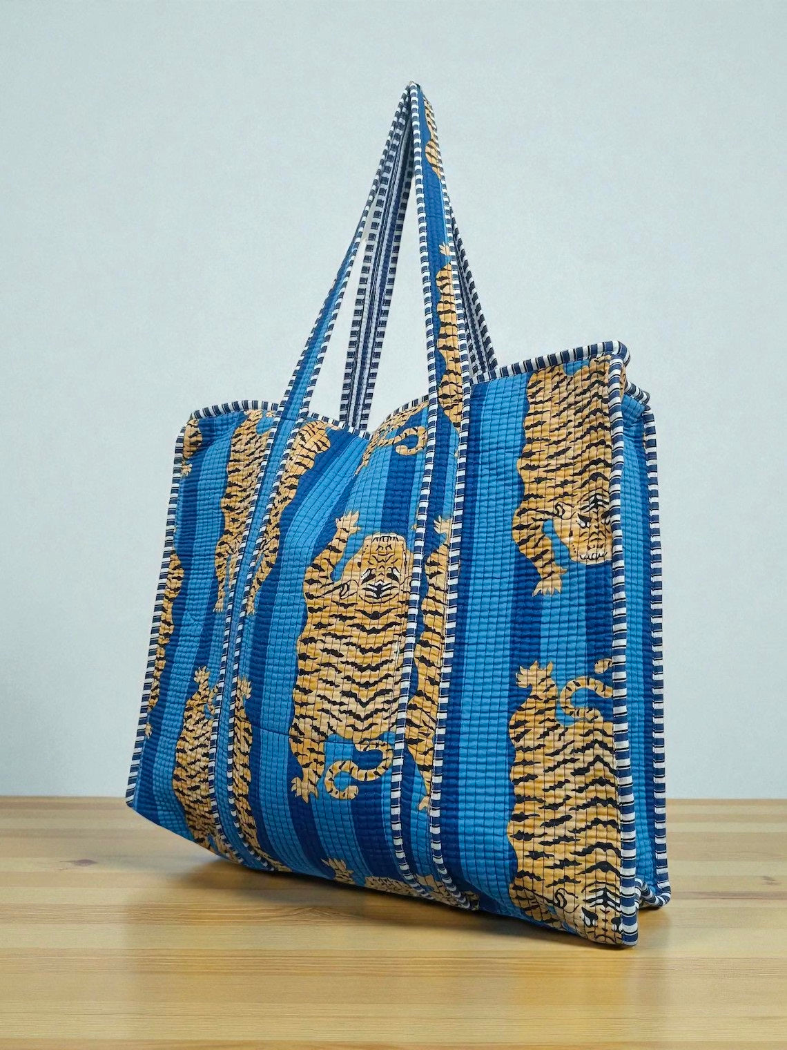 Quilted Shopper Tote – Reusable Handmade Cotton Bag