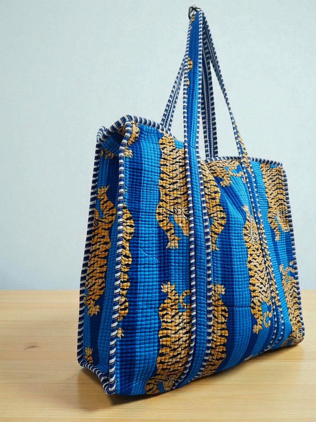 Quilted Shopper Tote – Reusable Handmade Cotton Bag