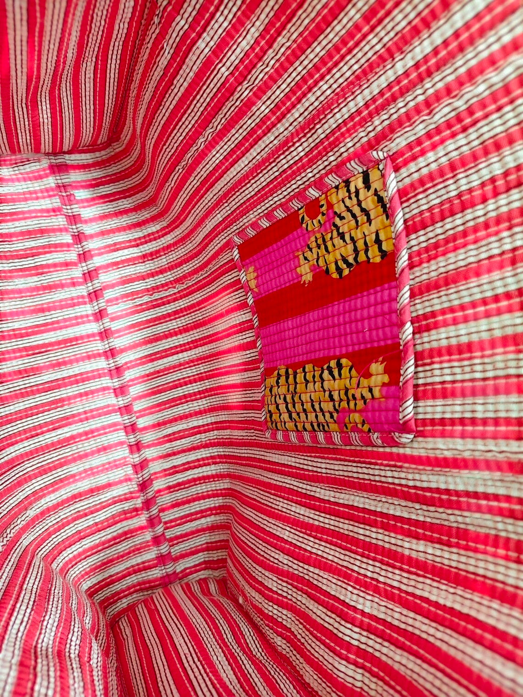 Soft Quilted Purse – Handstitched Cotton Shoulder Bag