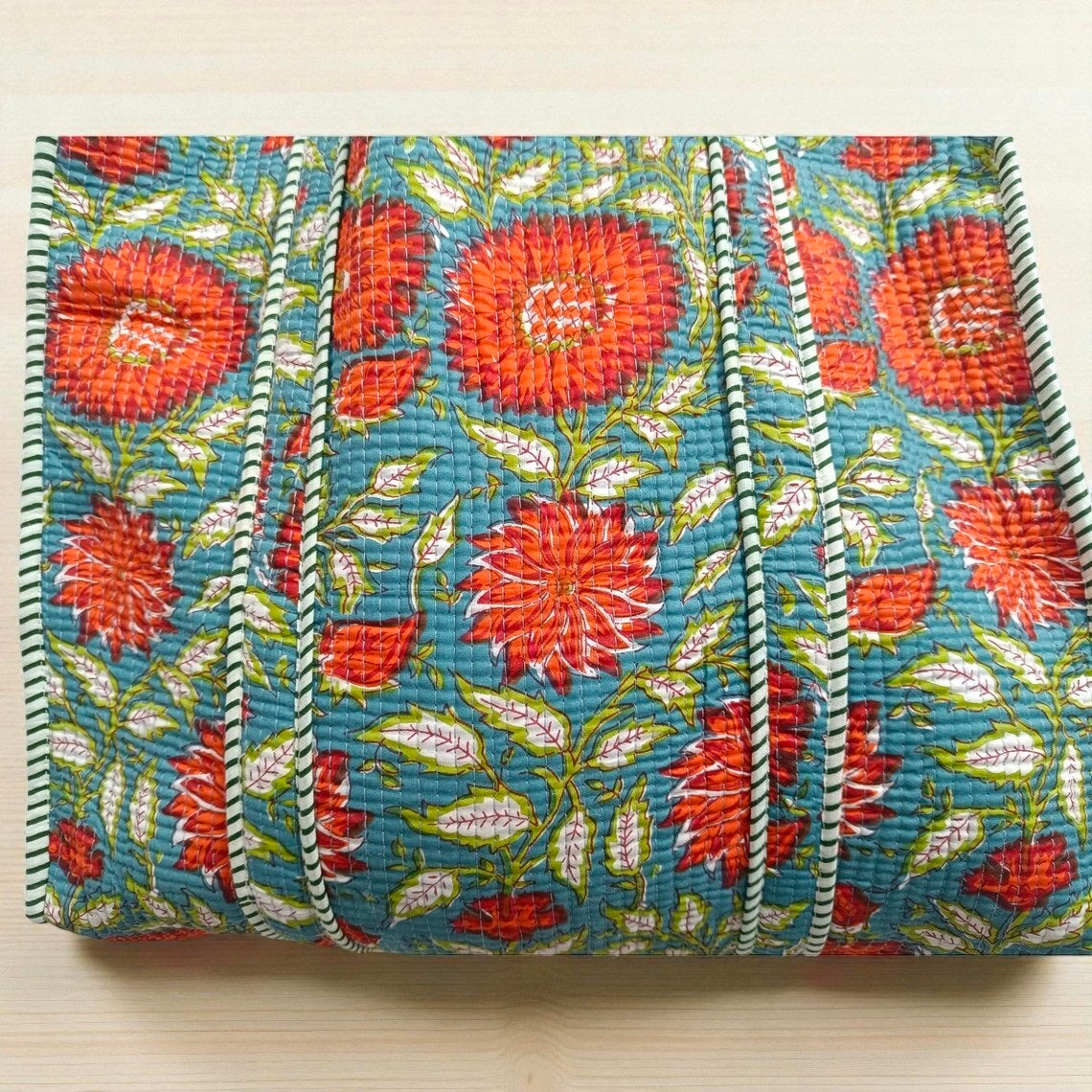 Quilted Pouch Bag – Handmade Cotton Accessory Purse