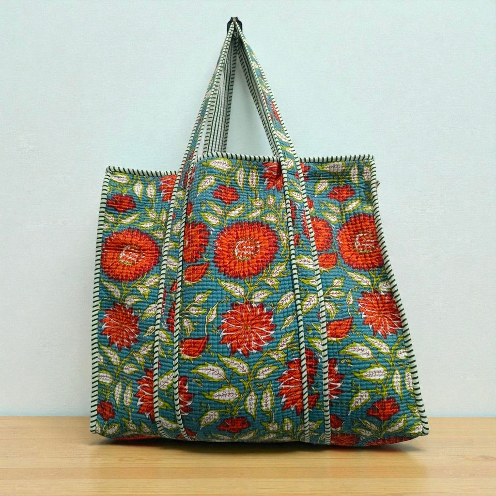 Quilted Pouch Bag – Handmade Cotton Accessory Purse