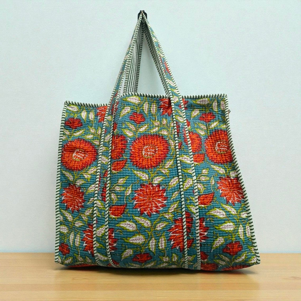 Quilted Pouch Bag – Handmade Cotton Accessory Purse