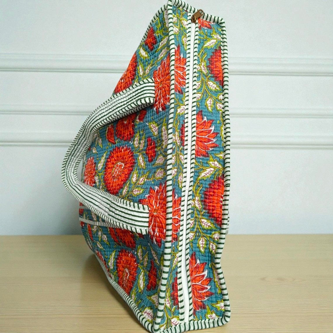 Quilted Pouch Bag – Handmade Cotton Accessory Purse