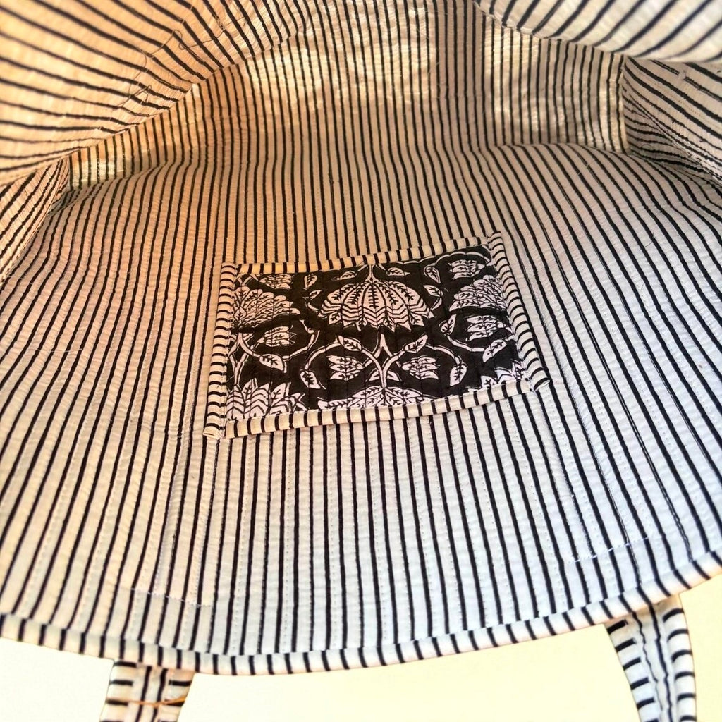 Luxury Quilted Tote – Elegant Handmade Cotton Bag