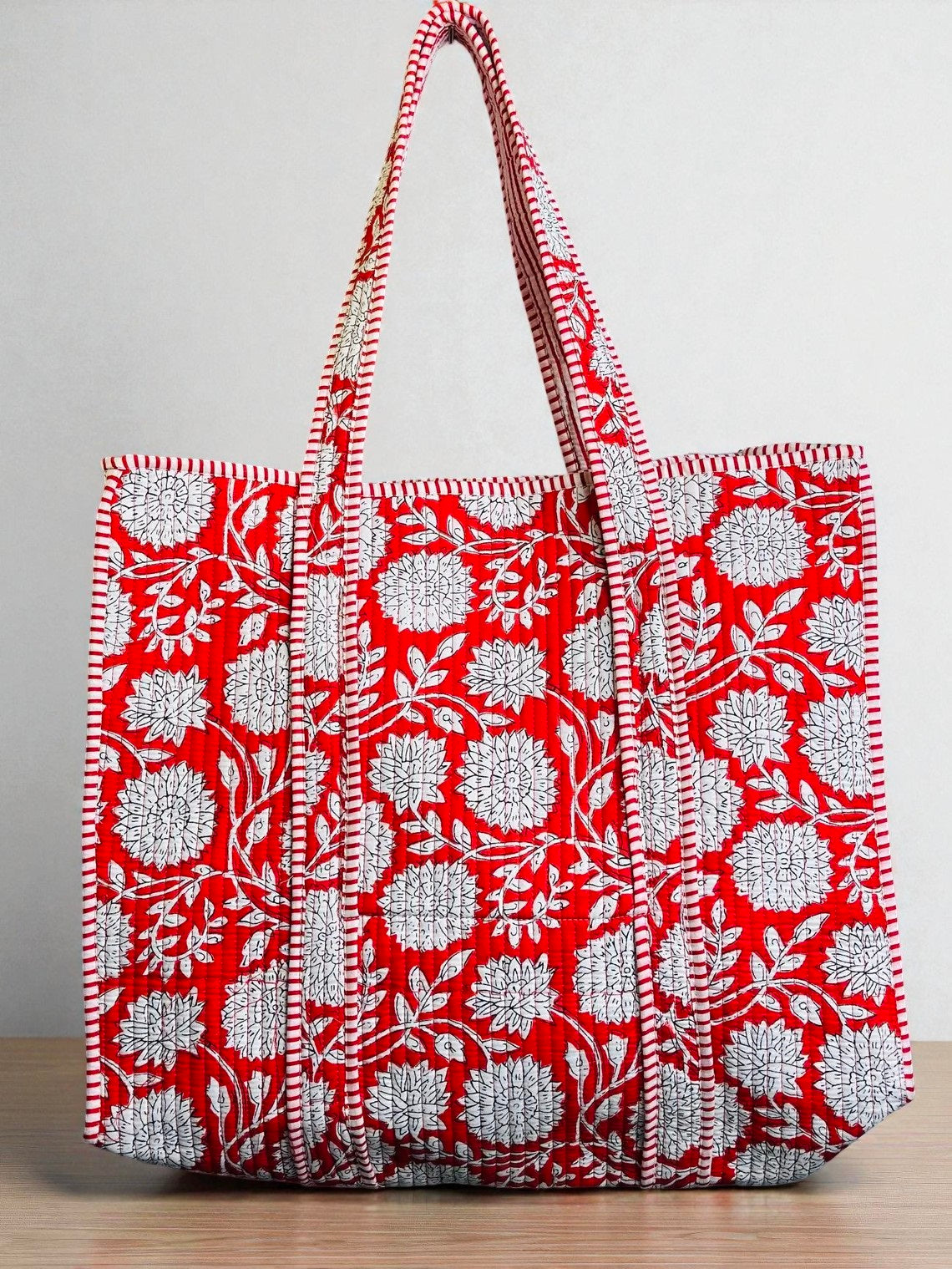 Artistic Quilted Bag – Handmade Ethnic Pattern Tote