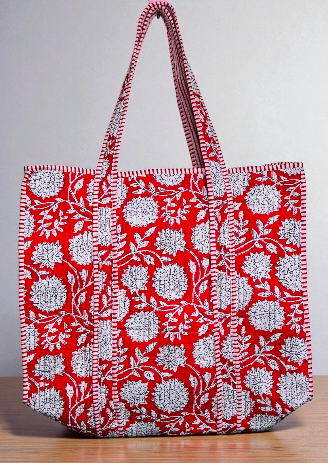 Artistic Quilted Bag – Handmade Ethnic Pattern Tote