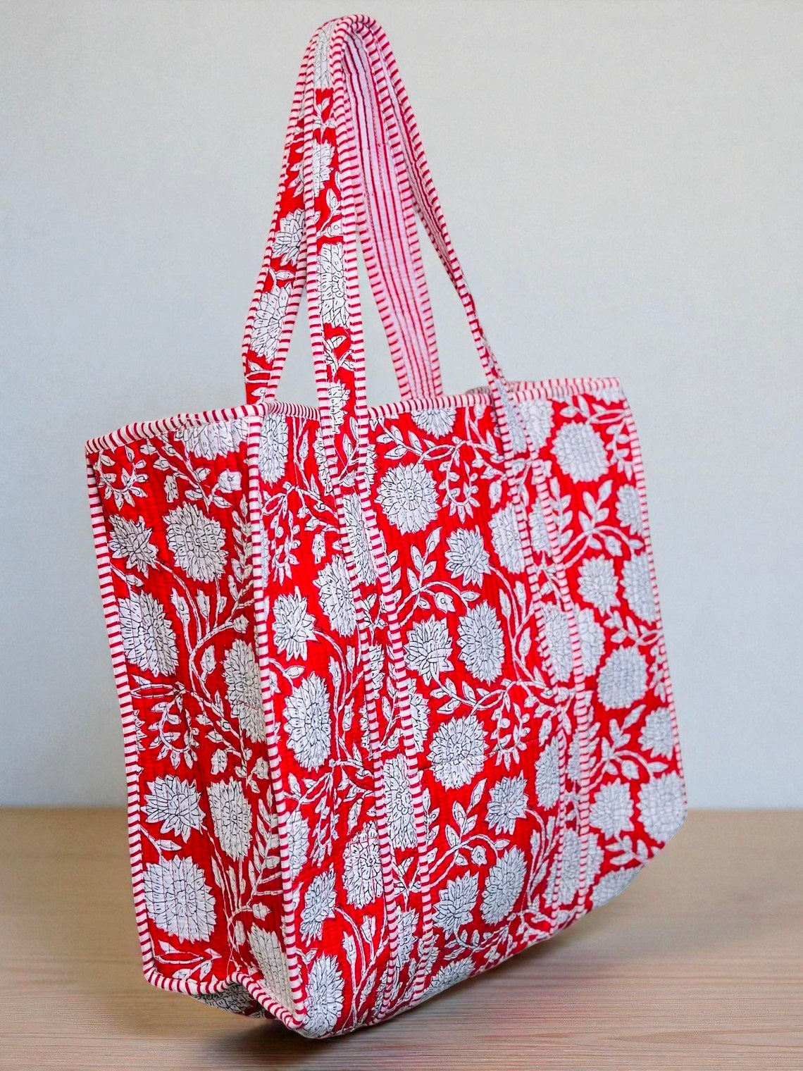 Artistic Quilted Bag – Handmade Ethnic Pattern Tote
