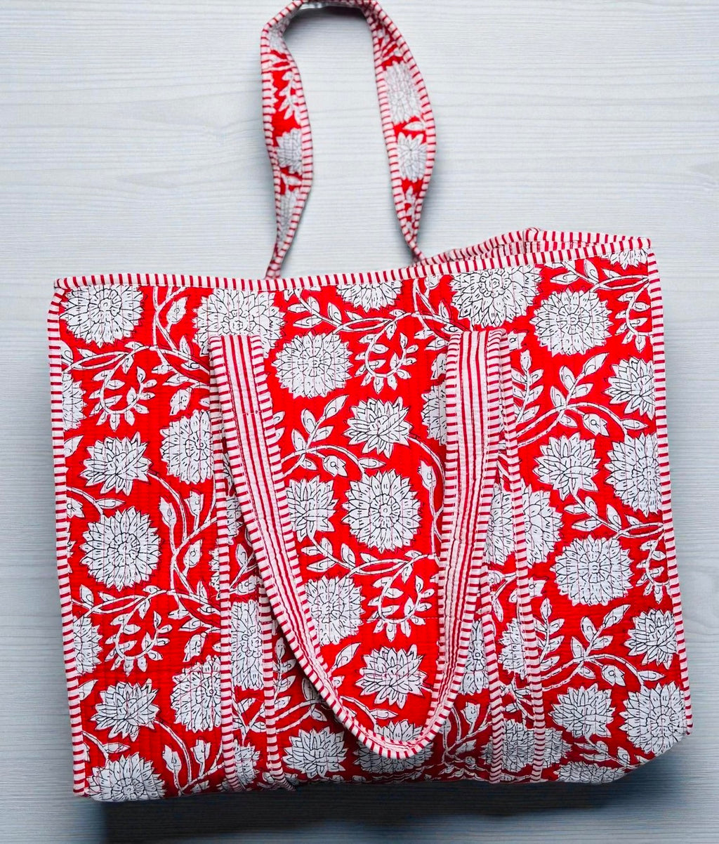 Artistic Quilted Bag – Handmade Ethnic Pattern Tote
