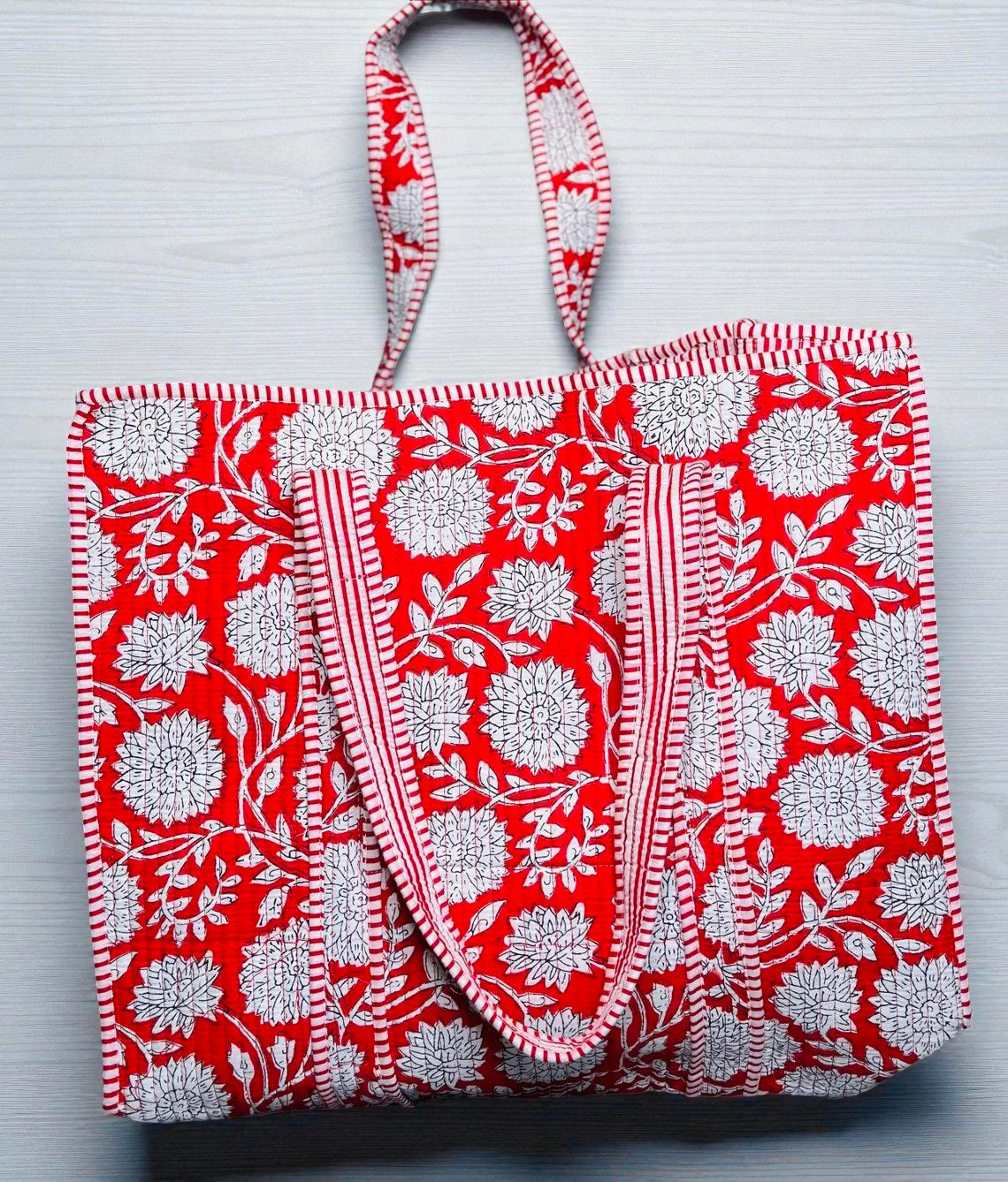 Artistic Quilted Bag – Handmade Ethnic Pattern Tote