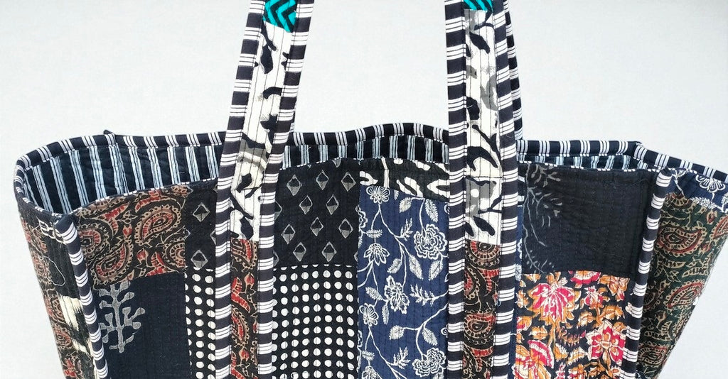 Indian Handmade Cotton Quilted Bag – Boho Tote for Everyday Use