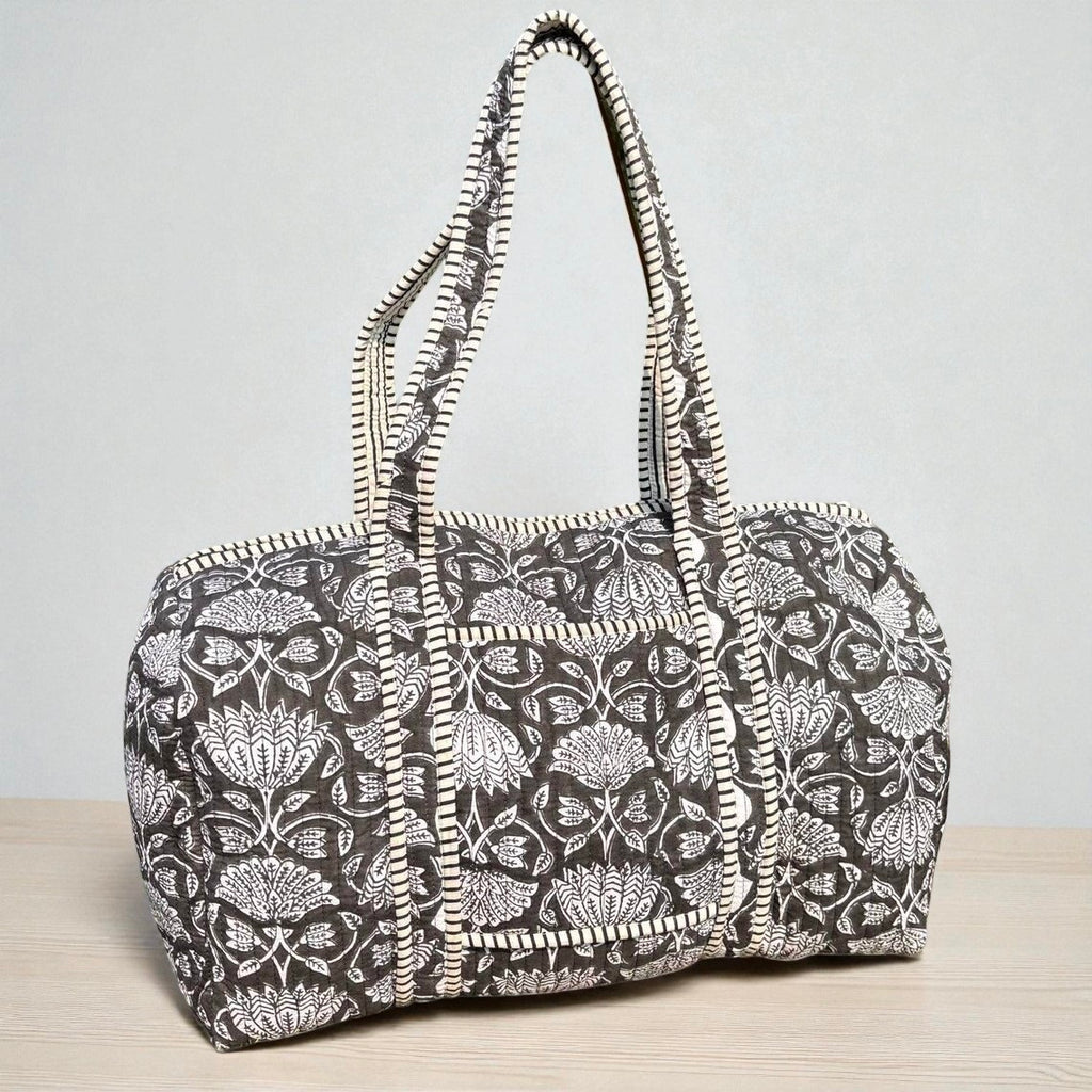 Handmade Traditional Indian Quilted Bag – Hand Block Printed Design for Everyday Use