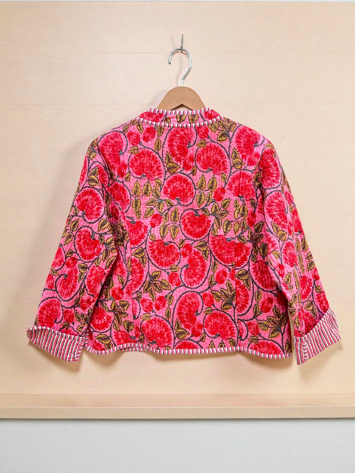 Reversible Hand Block Print Cotton Quilted Jacket – Stylish Winter Layer