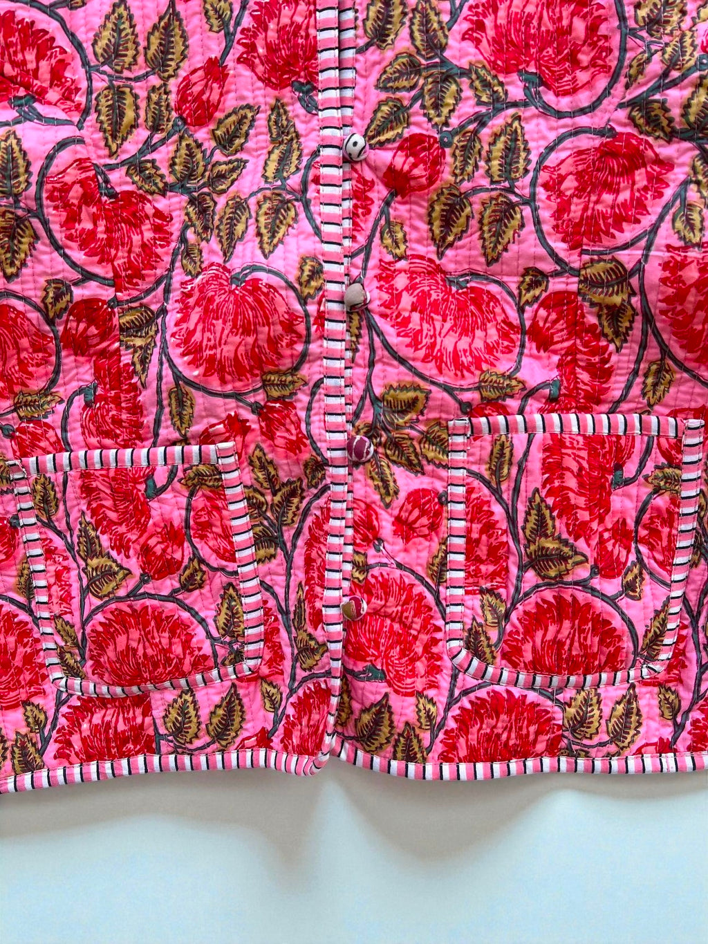 Reversible Hand Block Print Cotton Quilted Jacket – Stylish Winter Layer