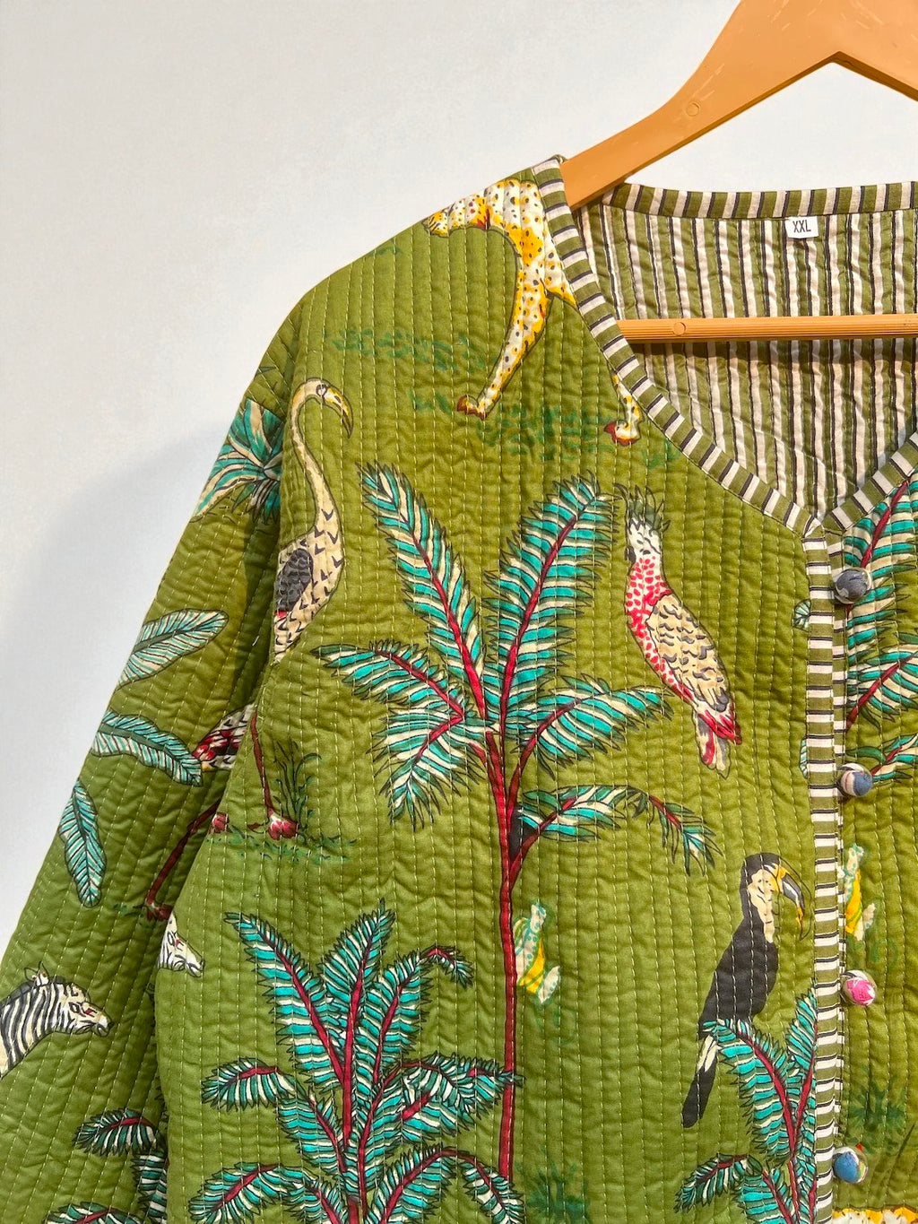 Boho Chic Hand Block Printed Quilted Cotton Jacket – Reversible Ethnic Wear