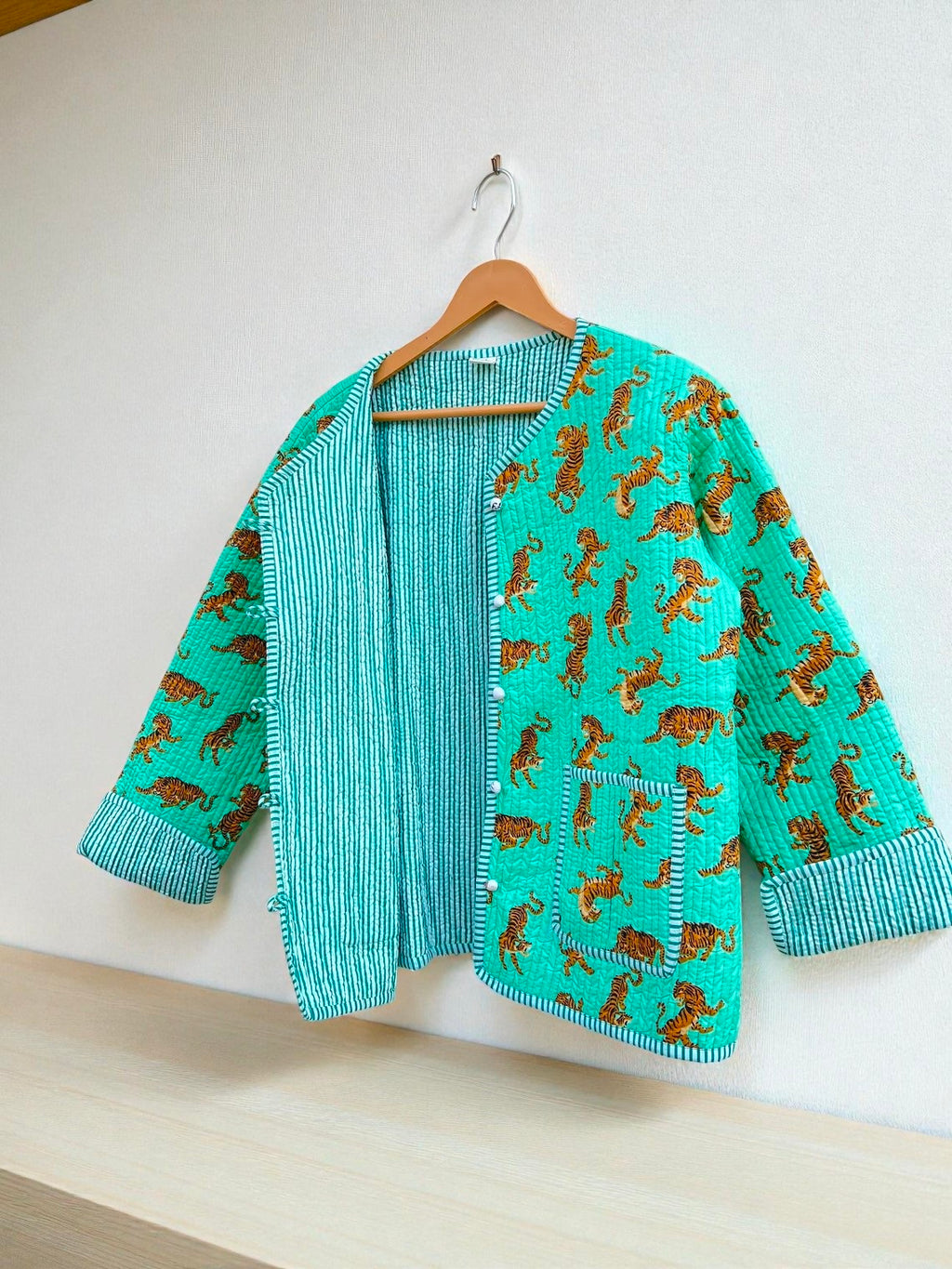 Block Print Cotton Quilted Jacket – Reversible Indian Jacket