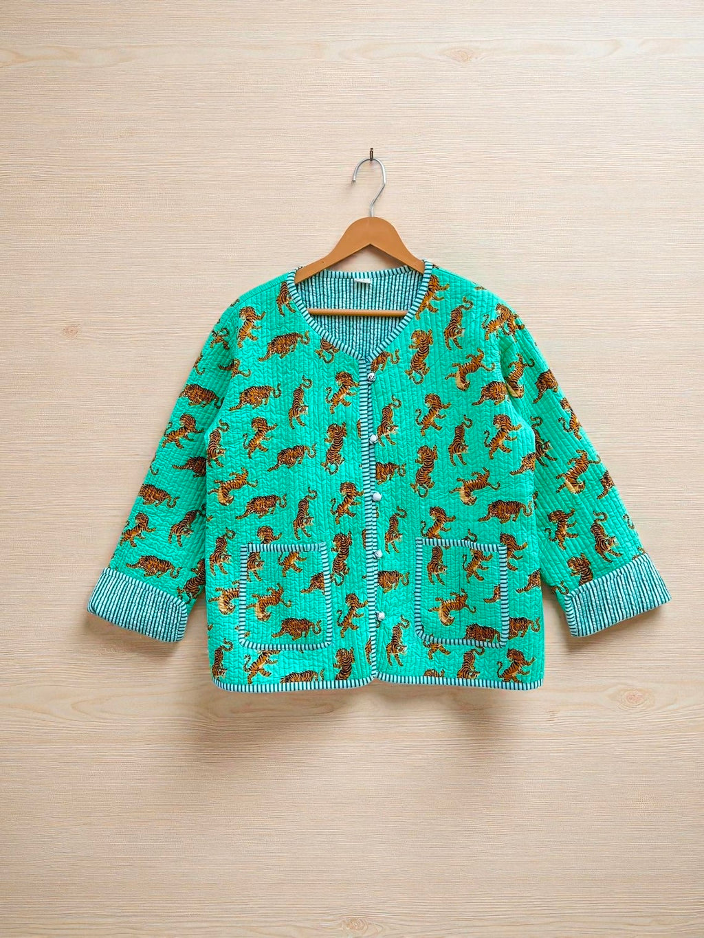 Block Print Cotton Quilted Jacket – Reversible Indian Jacket