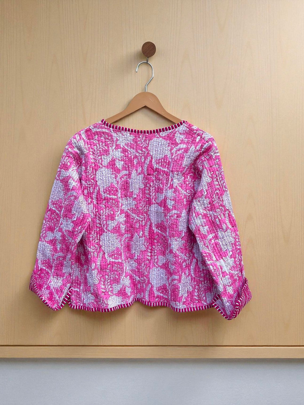 Ethnic Block Print Cotton Quilted Jacket – Warm Reversible Winter Coat