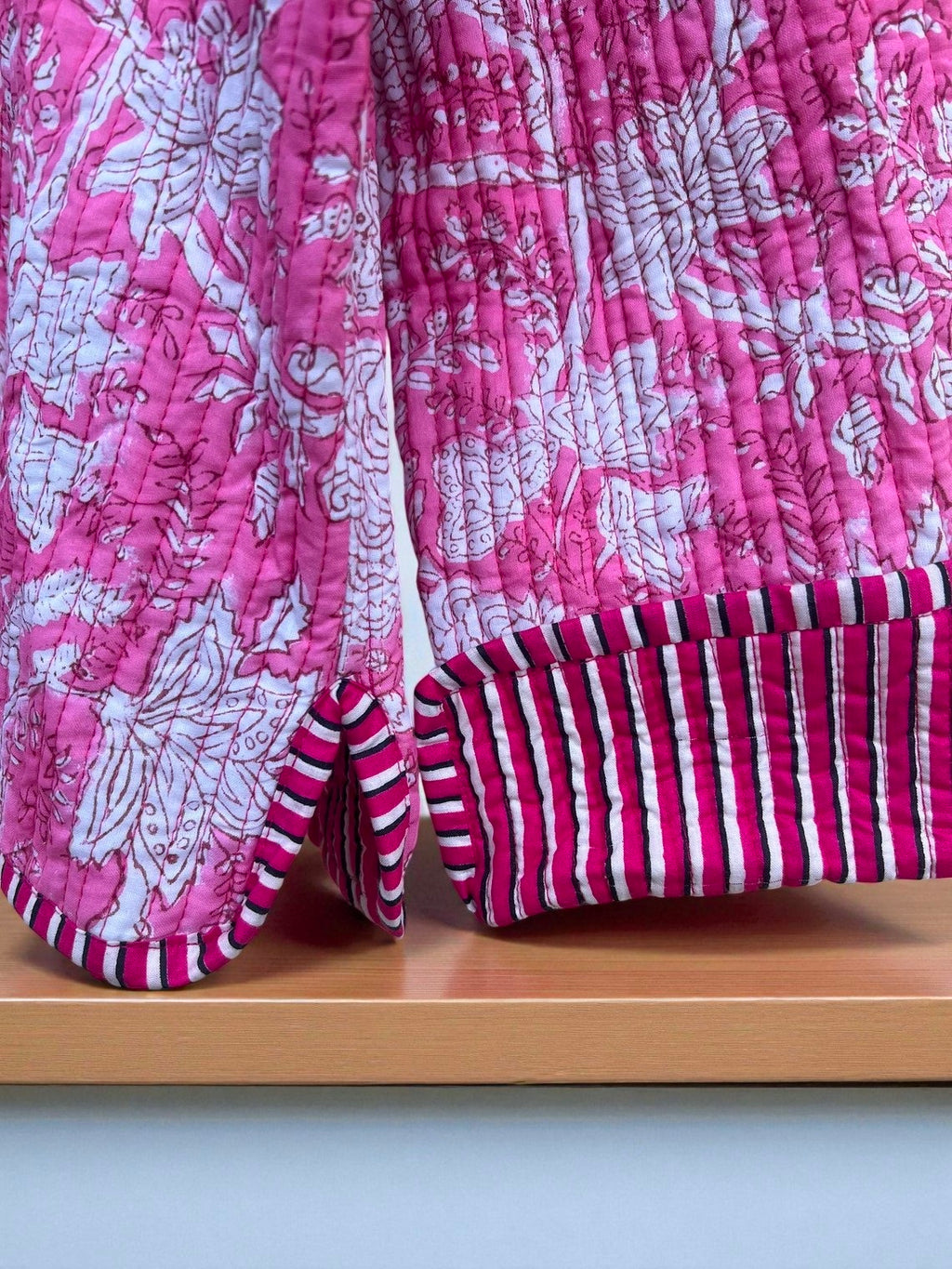 Ethnic Block Print Cotton Quilted Jacket – Warm Reversible Winter Coat