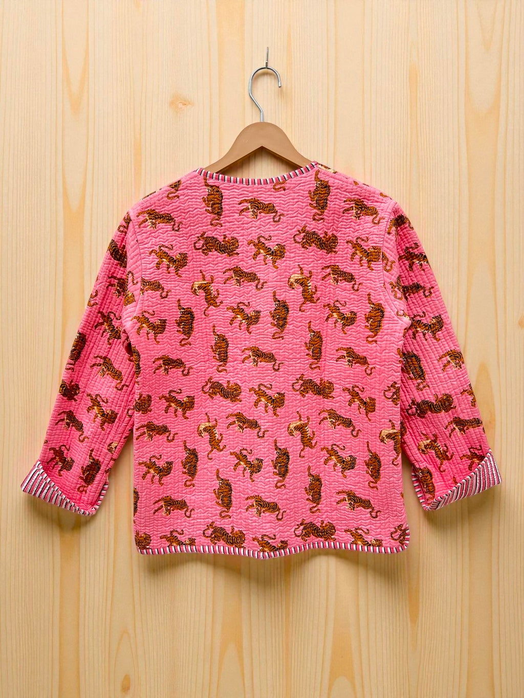 Women’s Handmade Cotton Quilted Jacket – Block Print Artwear