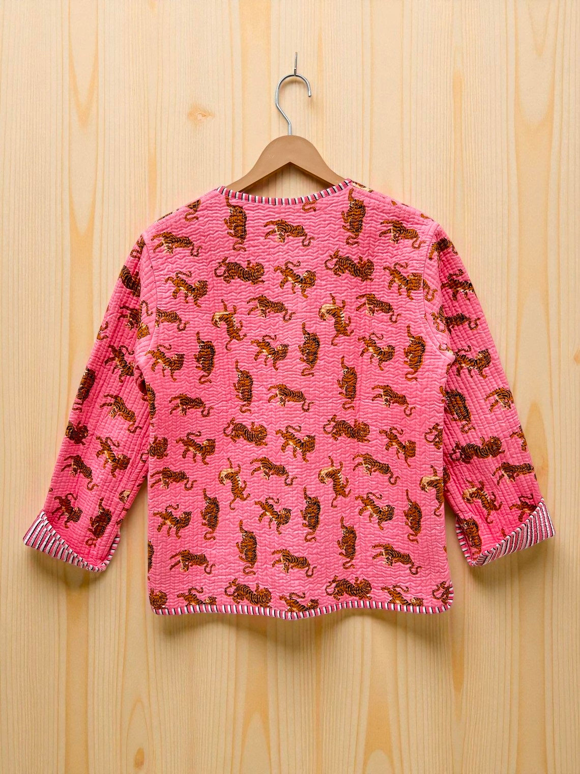 Women’s Handmade Cotton Quilted Jacket – Block Print Artwear