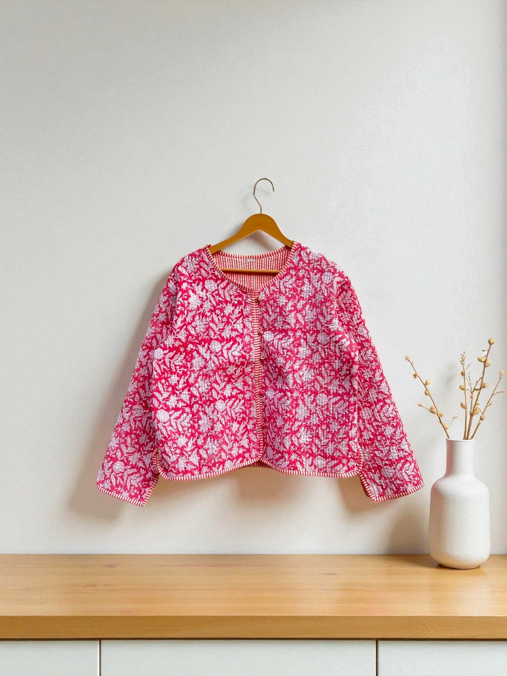 Handcrafted Cotton Quilted Block Print Jacket – Boho Reversible Fashion
