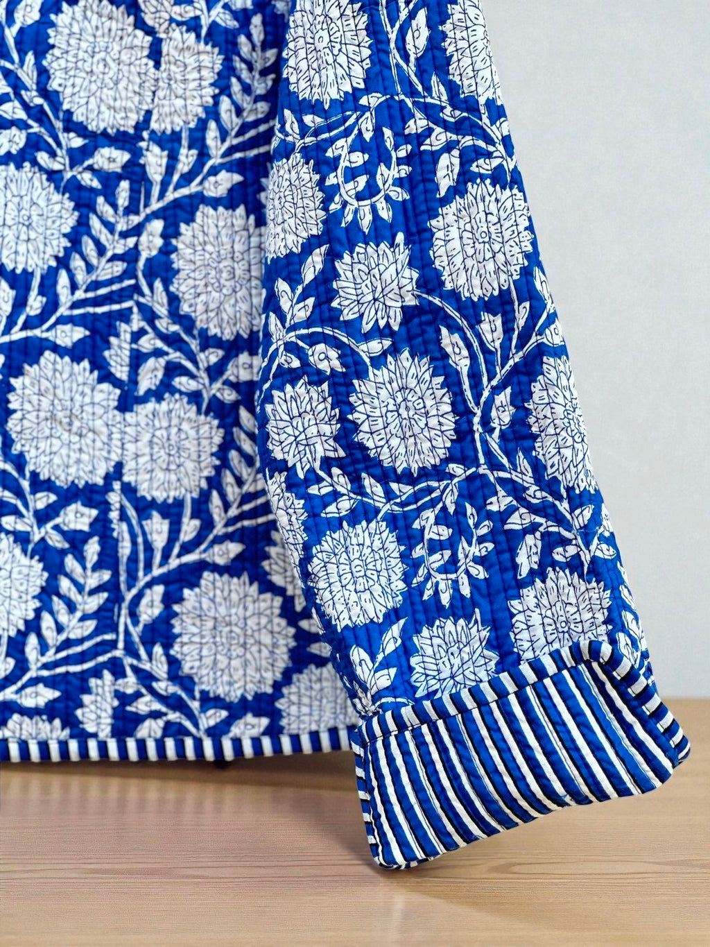 Indian Cotton Quilted Jacket for Women – Hand Block Printed & Reversible