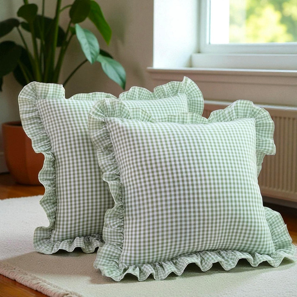 Hand Printed Cotton Cushion Cover – Boho Home Décor Pillow