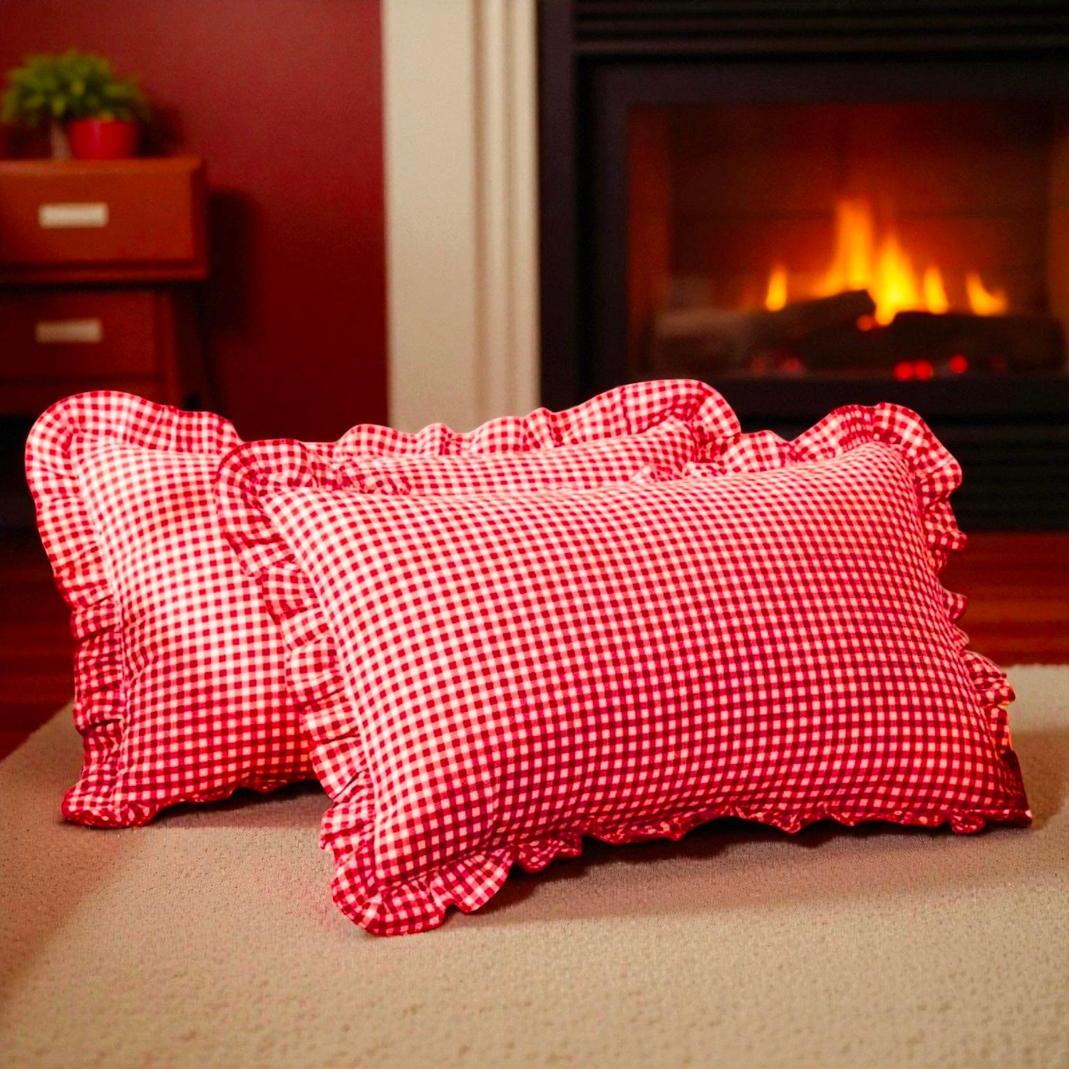 Handmade Cotton Cushion Cover – Ethnic Print Design Throw Pillow Cases