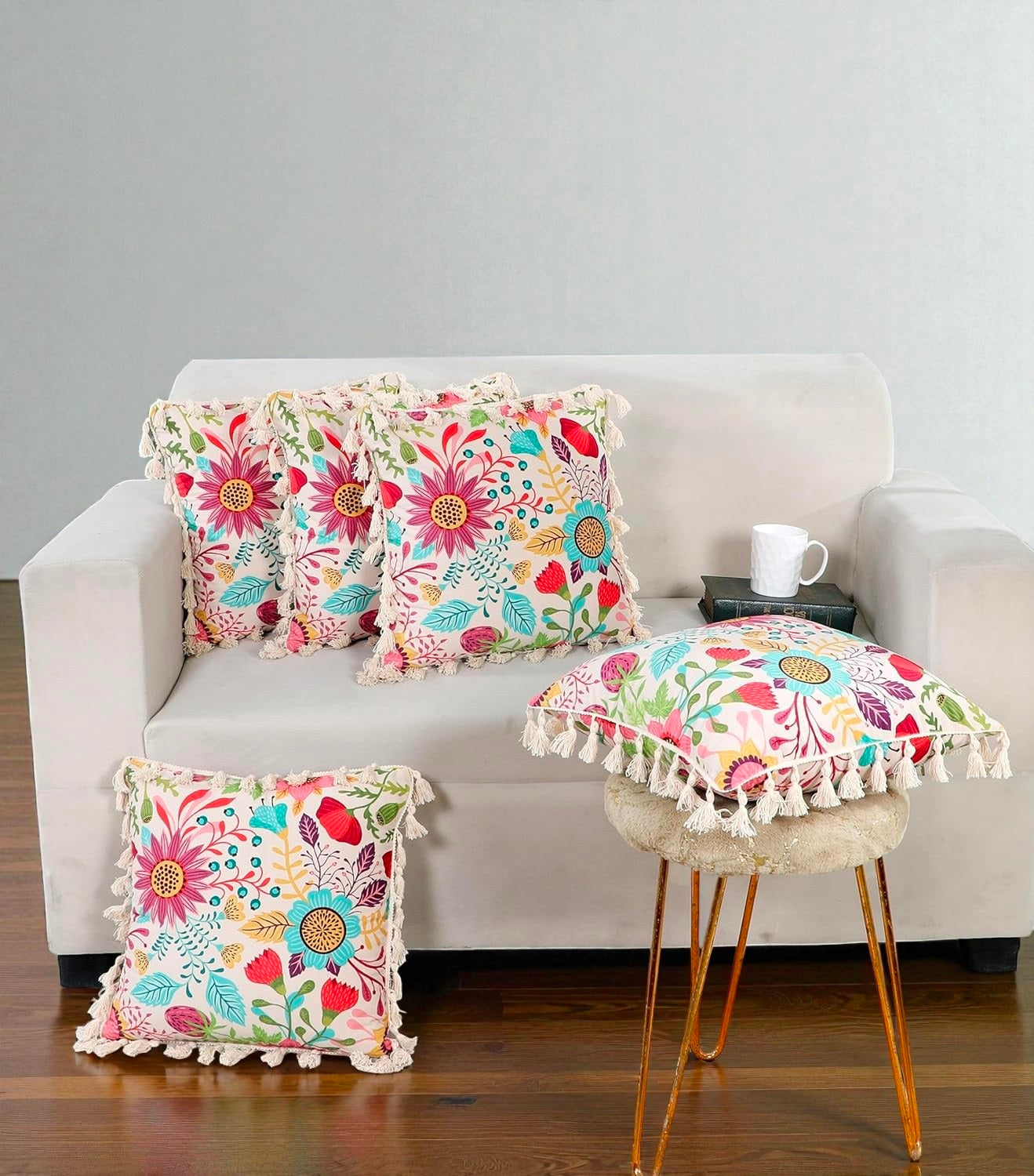 Indian Cotton Printed Cushion Cover – Traditional Indian Home Accent Pack Of 1