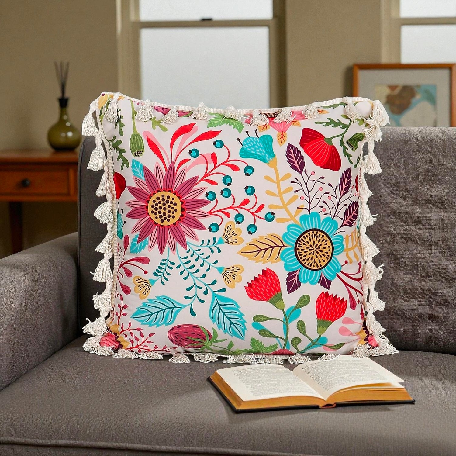 Indian Cotton Printed Cushion Cover – Traditional Indian Home Accent Pack Of 1