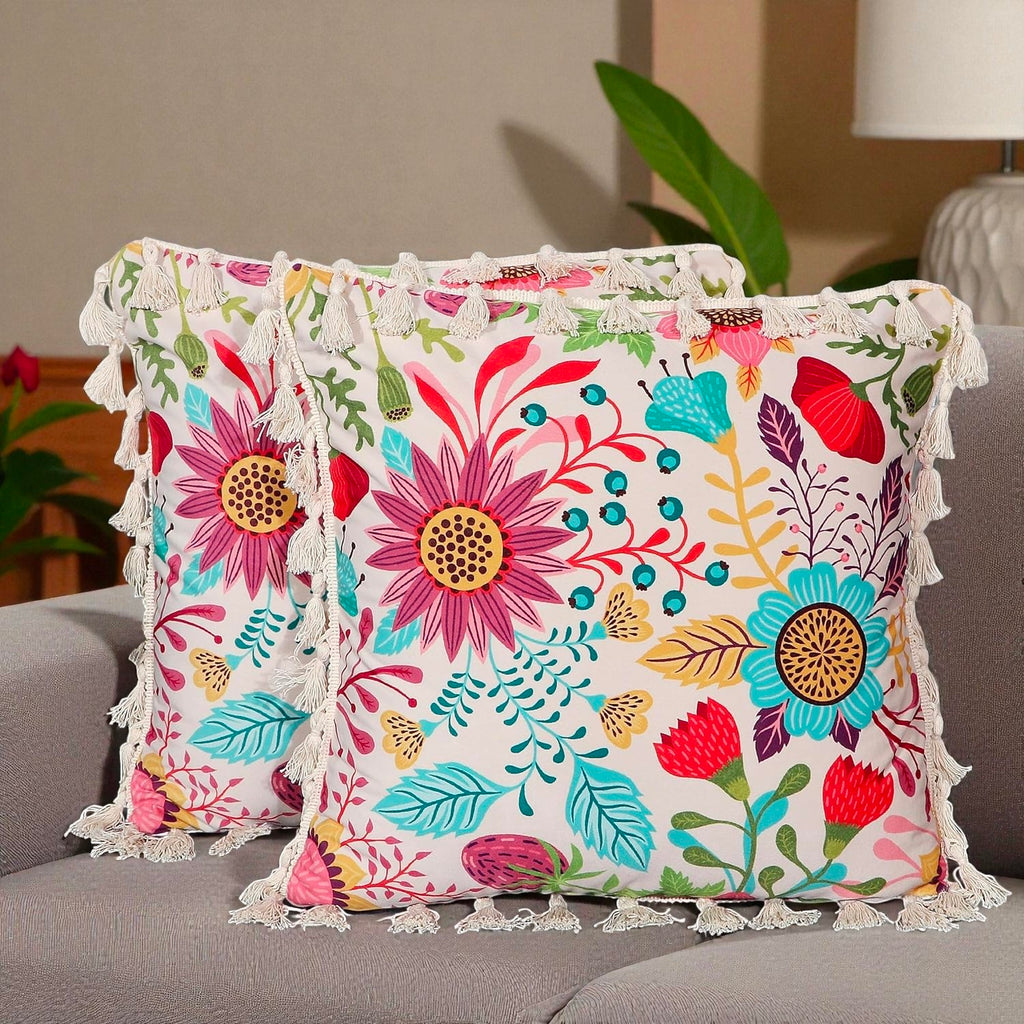 Indian Cotton Printed Cushion Cover – Traditional Indian Home Accent Pack Of 1
