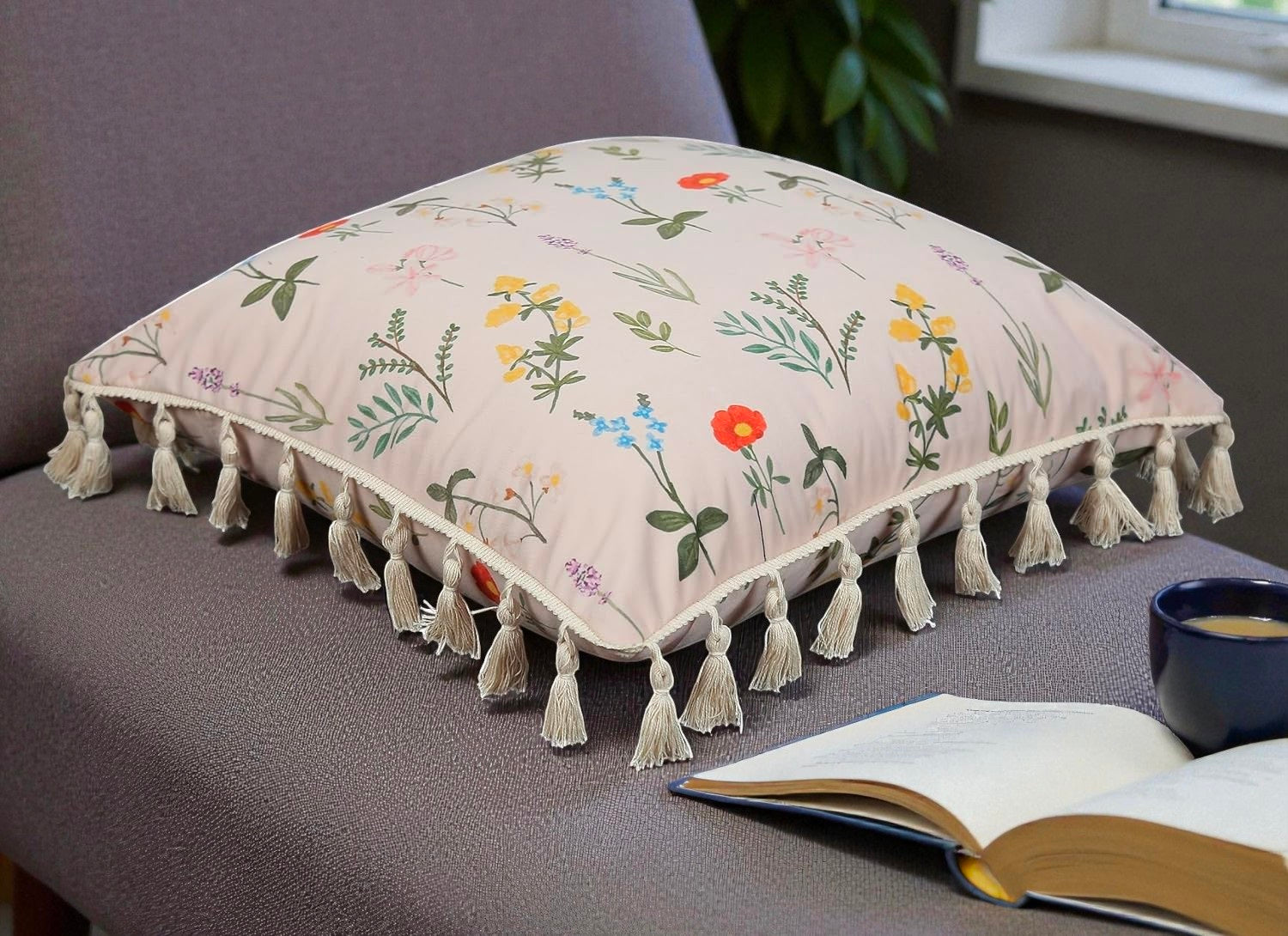 Luxury Cotton Cushion Cover – Handcrafted Boho Style Pack Of 1