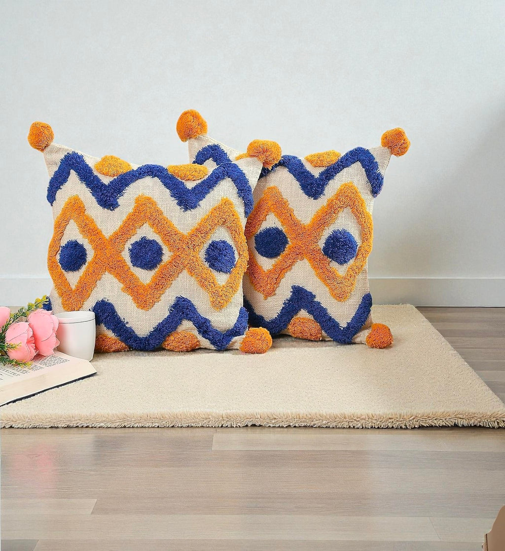 Handmade Cushion Cover Cotton Sofa Decorative Premium Cotton Cushion Cover – Modern Minimalist Home Décor Pack Of 1