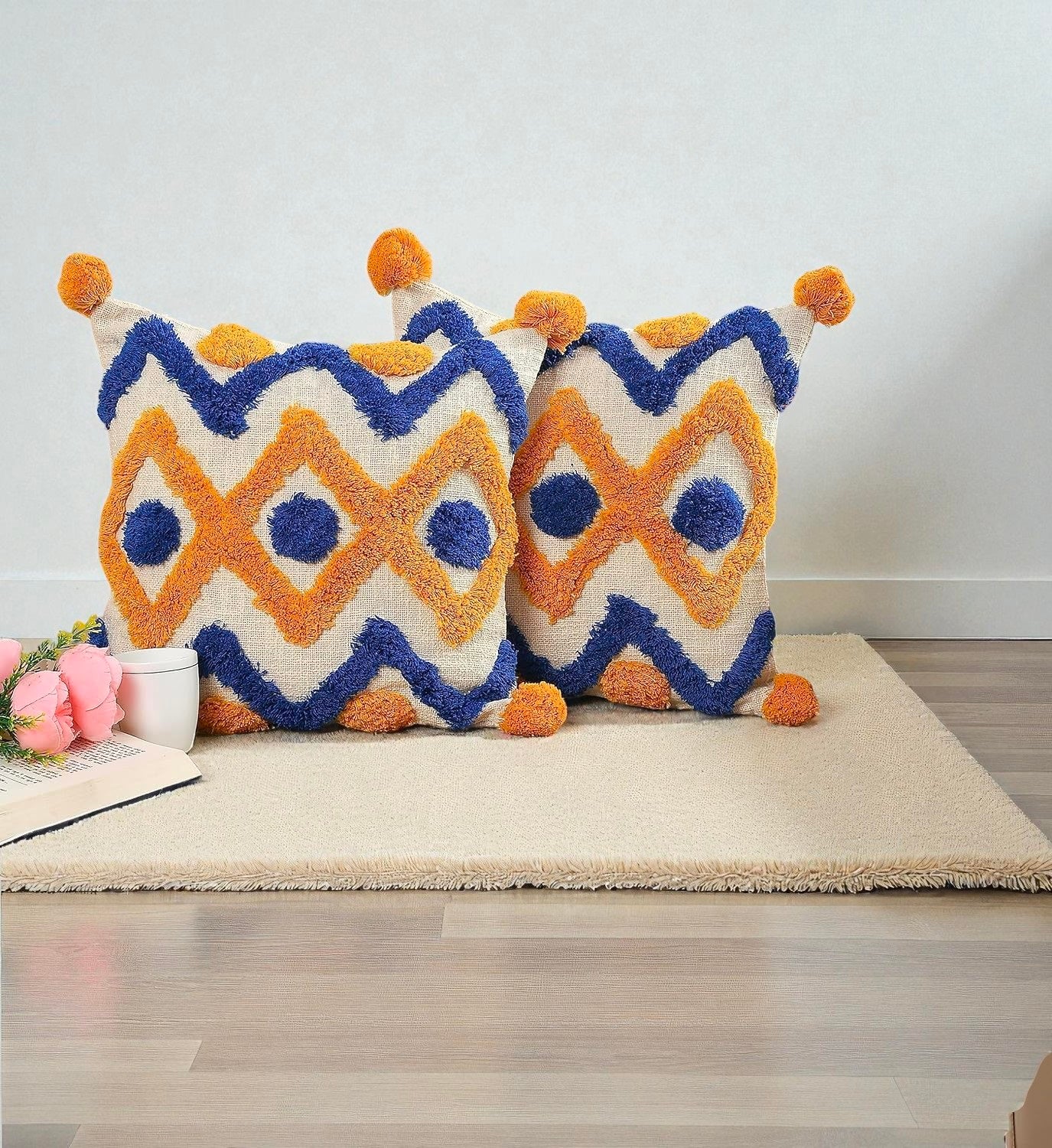 Handmade Cushion Cover Cotton Sofa Decorative Premium Cotton Cushion Cover – Modern Minimalist Home Décor Pack Of 1