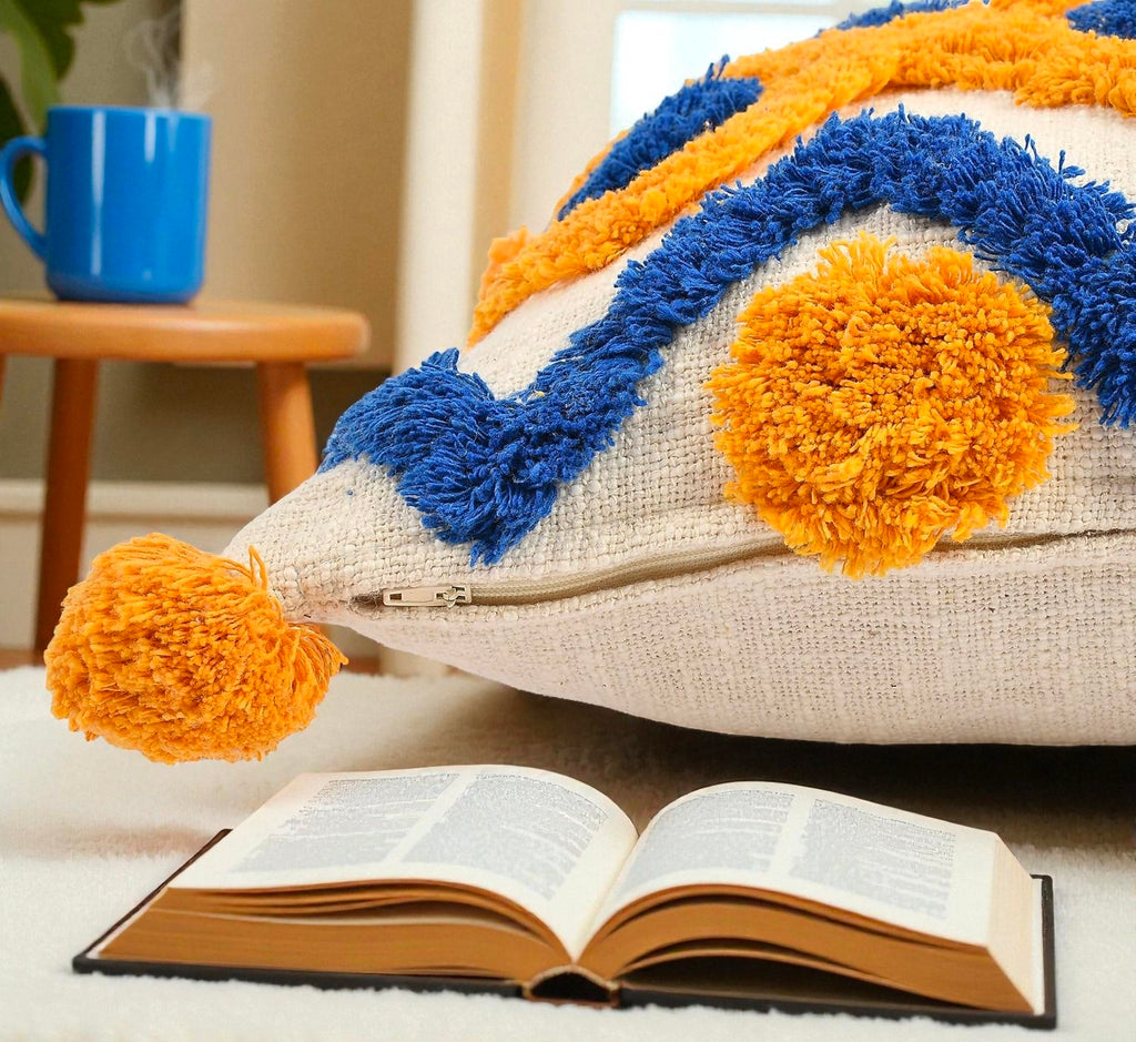 Handmade Cushion Cover Cotton Sofa Decorative Premium Cotton Cushion Cover – Modern Minimalist Home Décor Pack Of 1