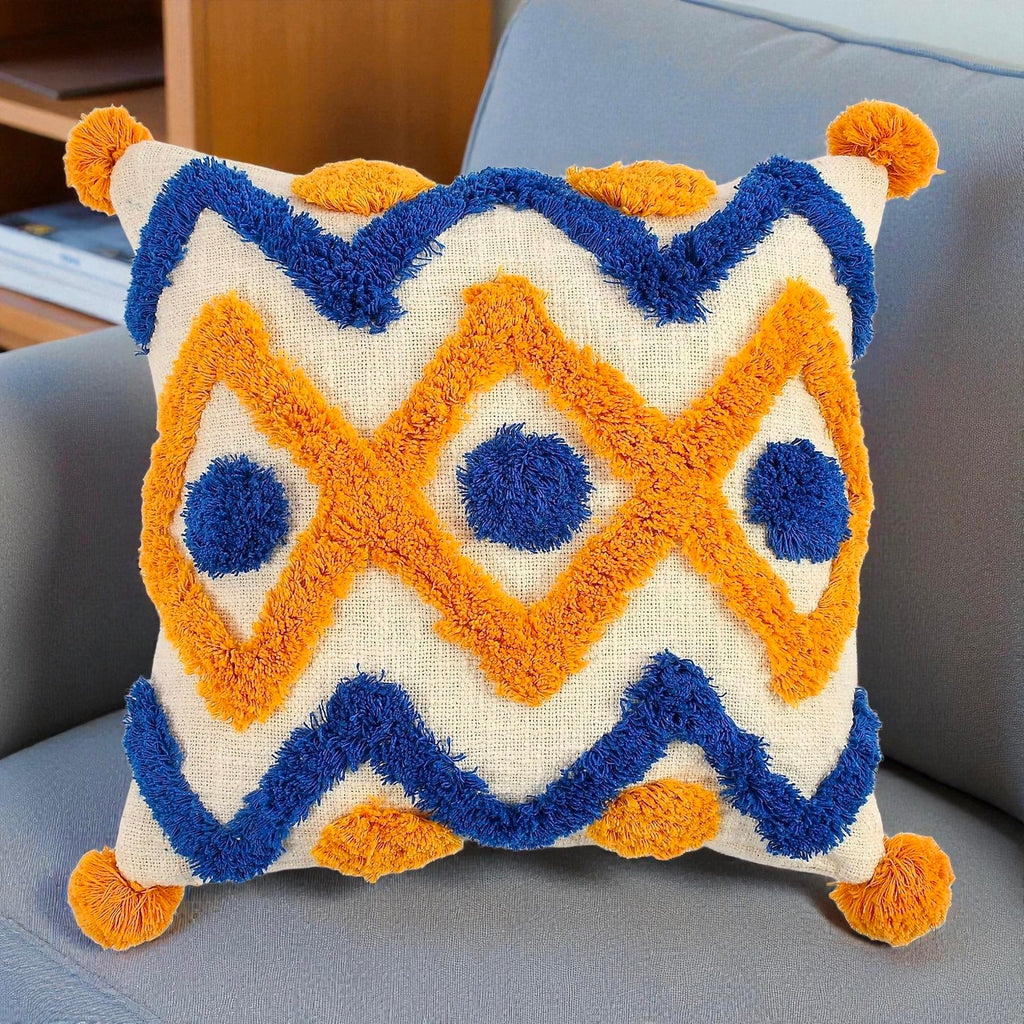 Handmade Cushion Cover Cotton Sofa Decorative Premium Cotton Cushion Cover – Modern Minimalist Home Décor Pack Of 1