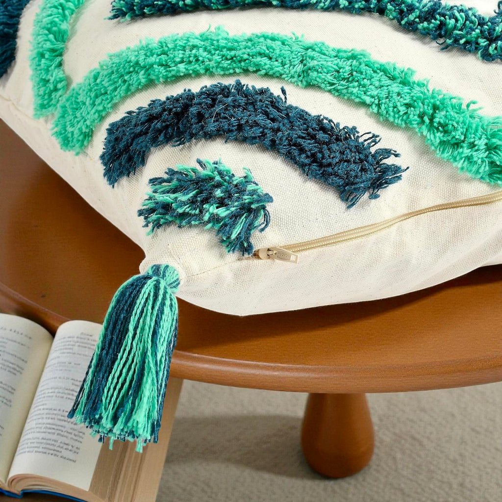 Embroidered Handmade Natural Cotton Cushion Cover Sofa Pillow Pack Of 1