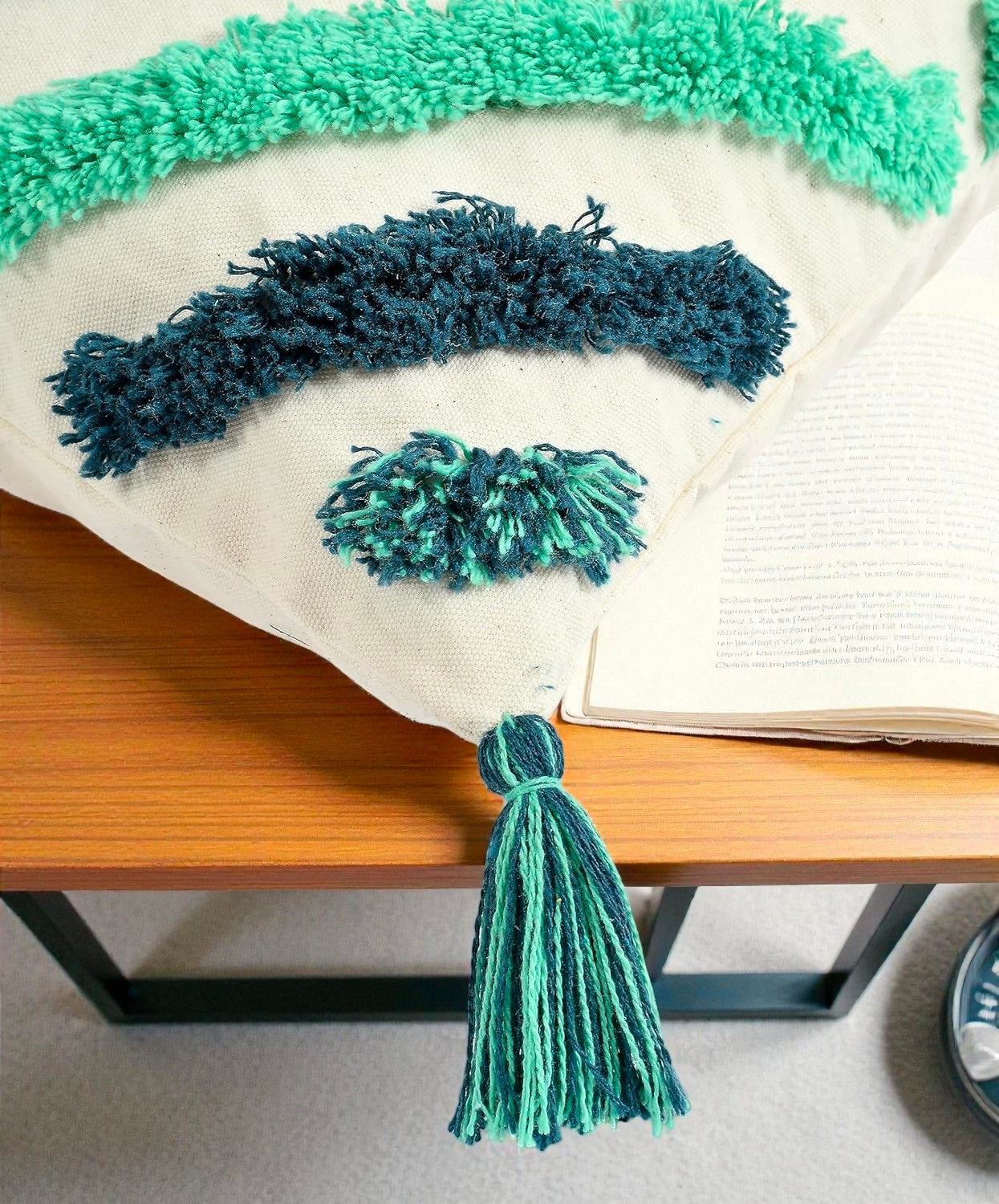 Embroidered Handmade Natural Cotton Cushion Cover Sofa Pillow Pack Of 1