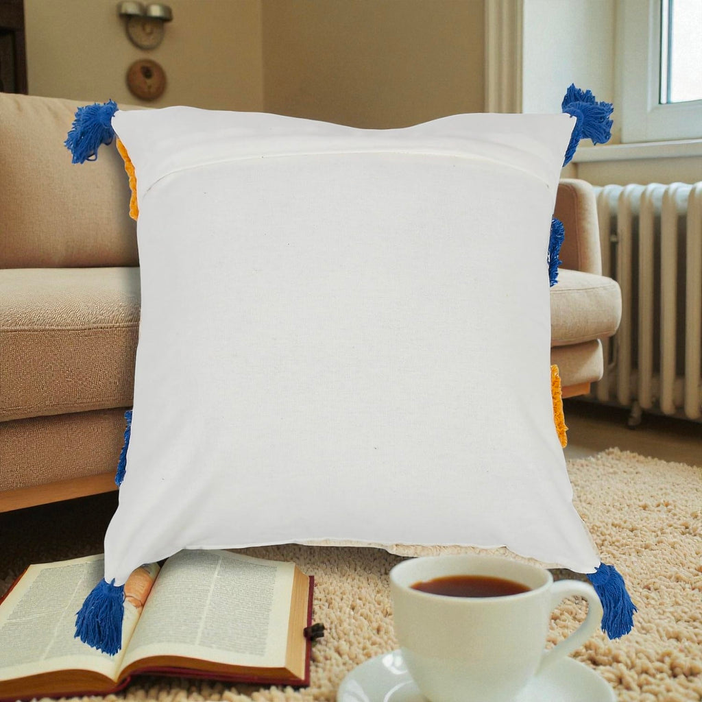 Embroidered Cotton Cushion Cover Handmade Pillow Cover Pack Of 1